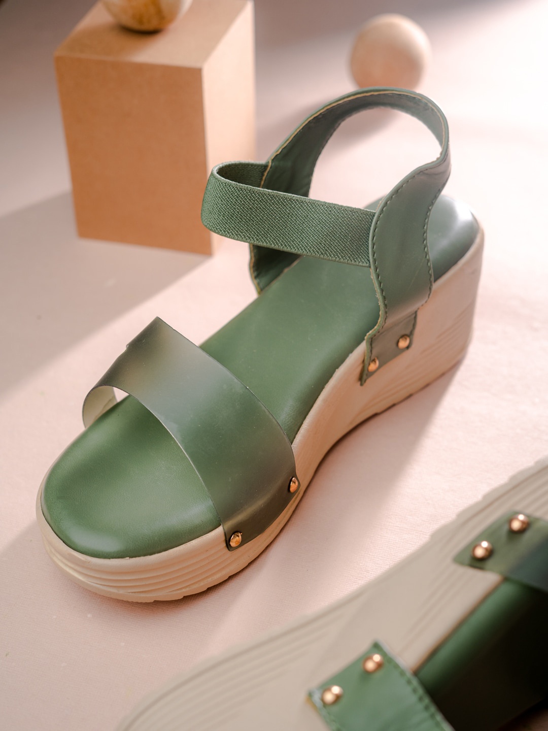 

NR By Nidhi Rathi Wedge Heels, Green