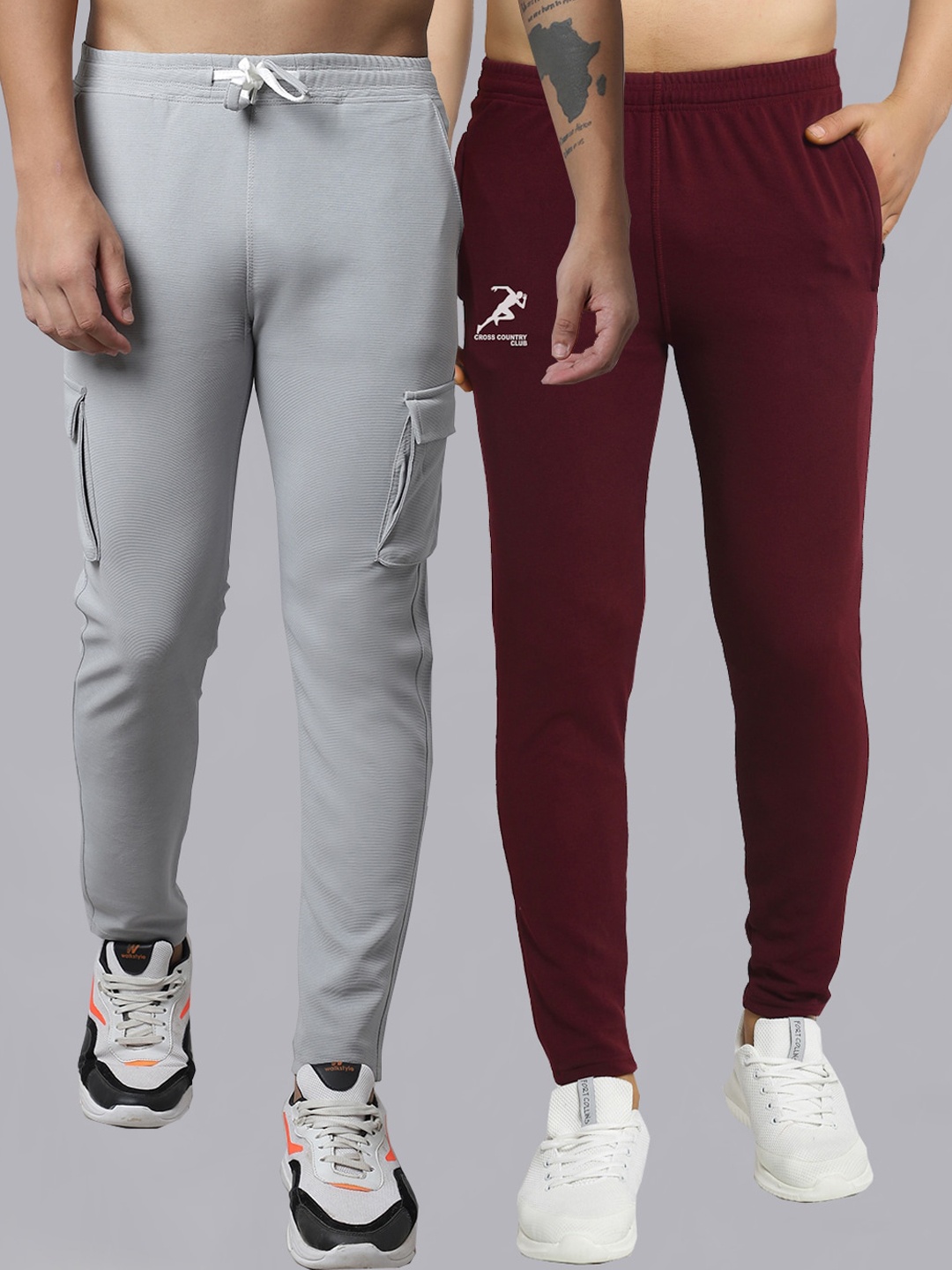 

GRACIT Men Pack Of 2 Track Pants, White