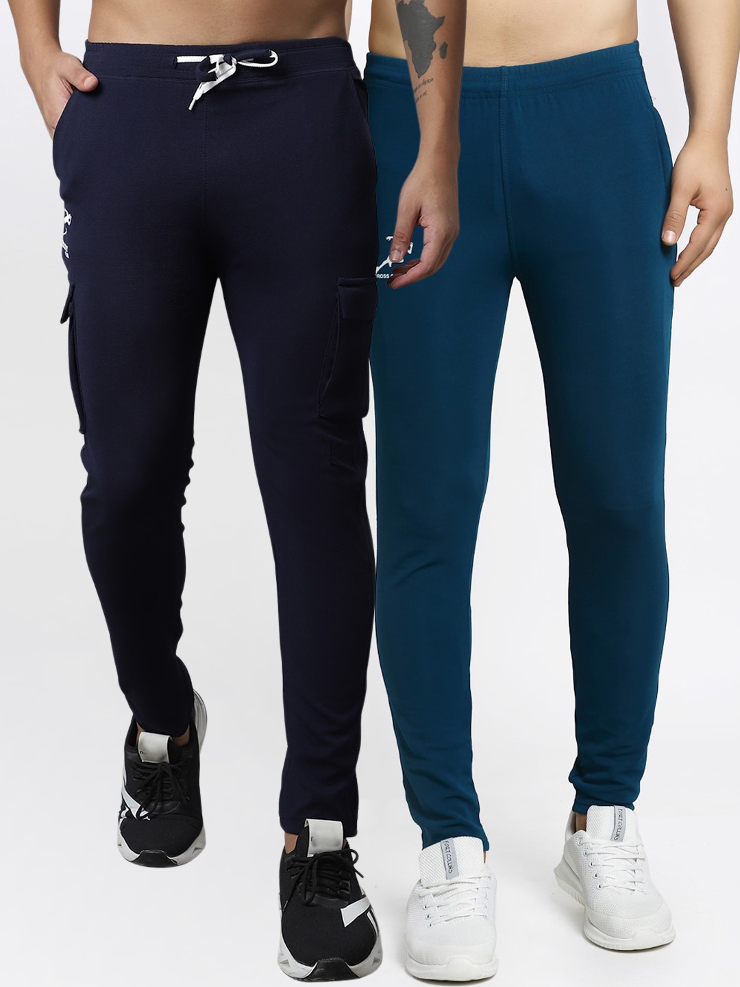 

GRACIT Men Pack Of 2 Track Pants, Navy blue