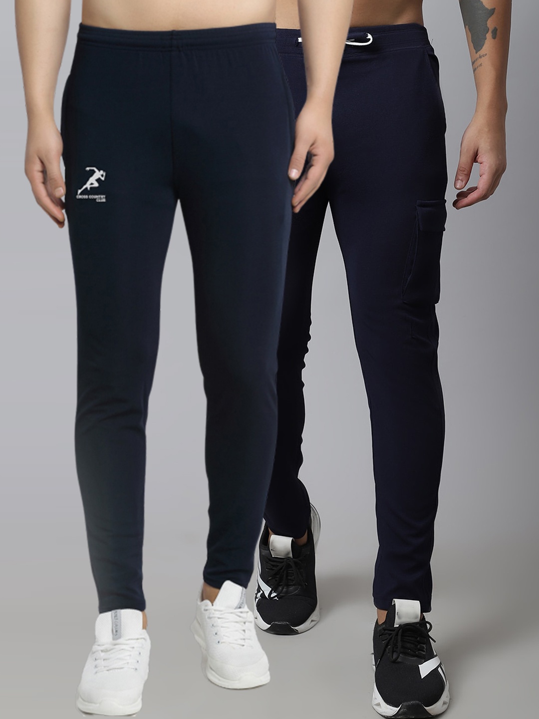 

GRACIT Men Pack Of 2 Track Pants, Navy blue