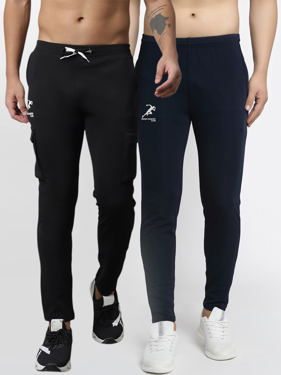 

GRACIT Men Pack Of 2 Track Pants, Black