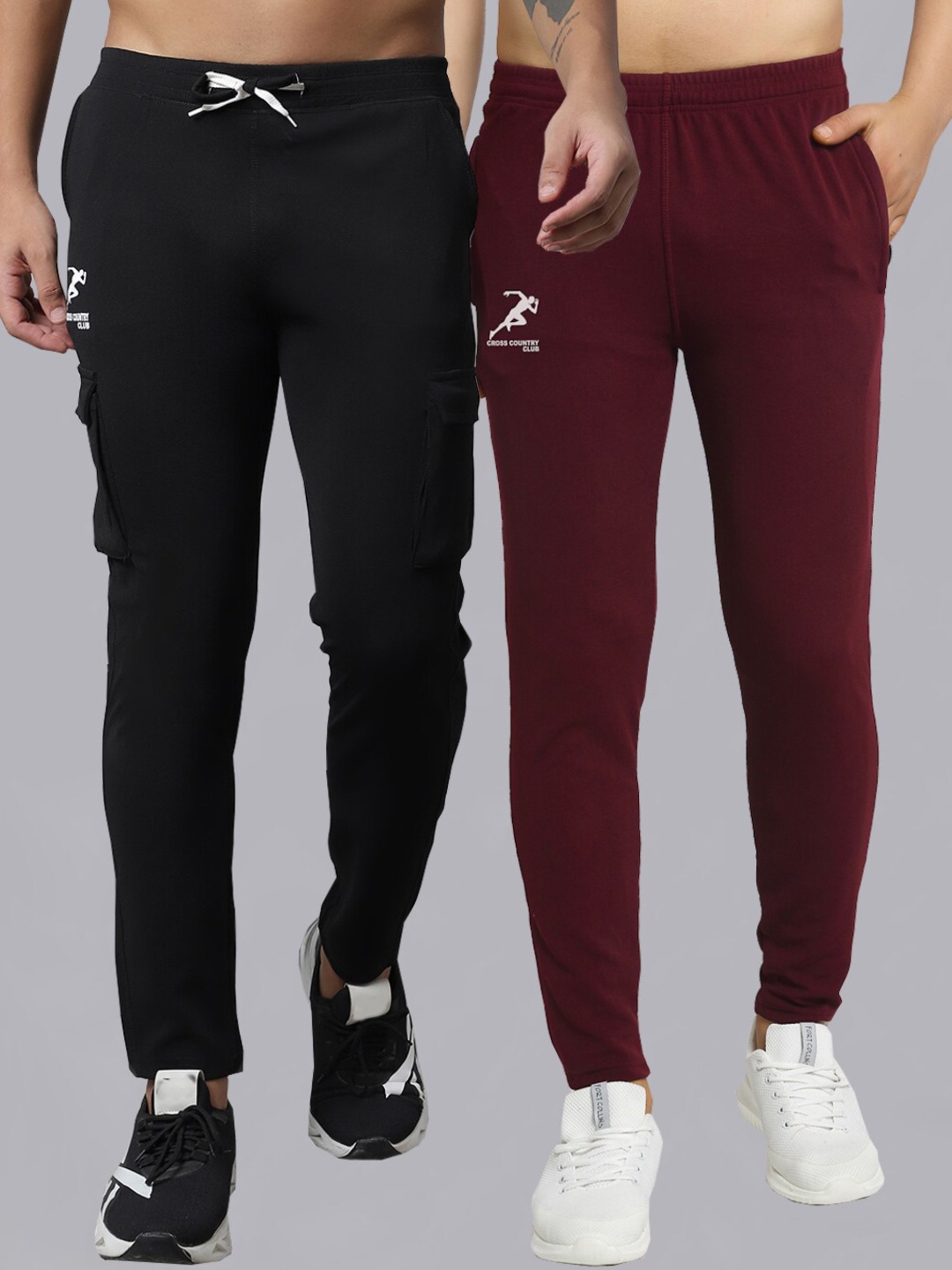 

GRACIT Men Pack Of 2 Track Pants, Black