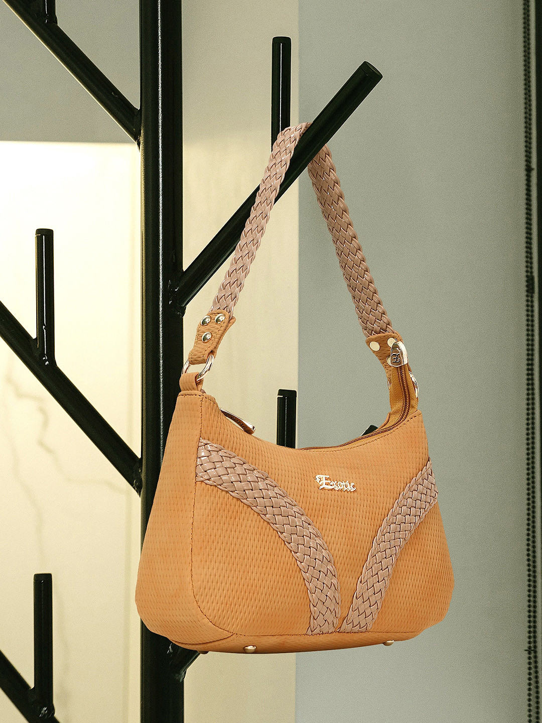 

Exotic Orange PU Bucket Hobo Bag