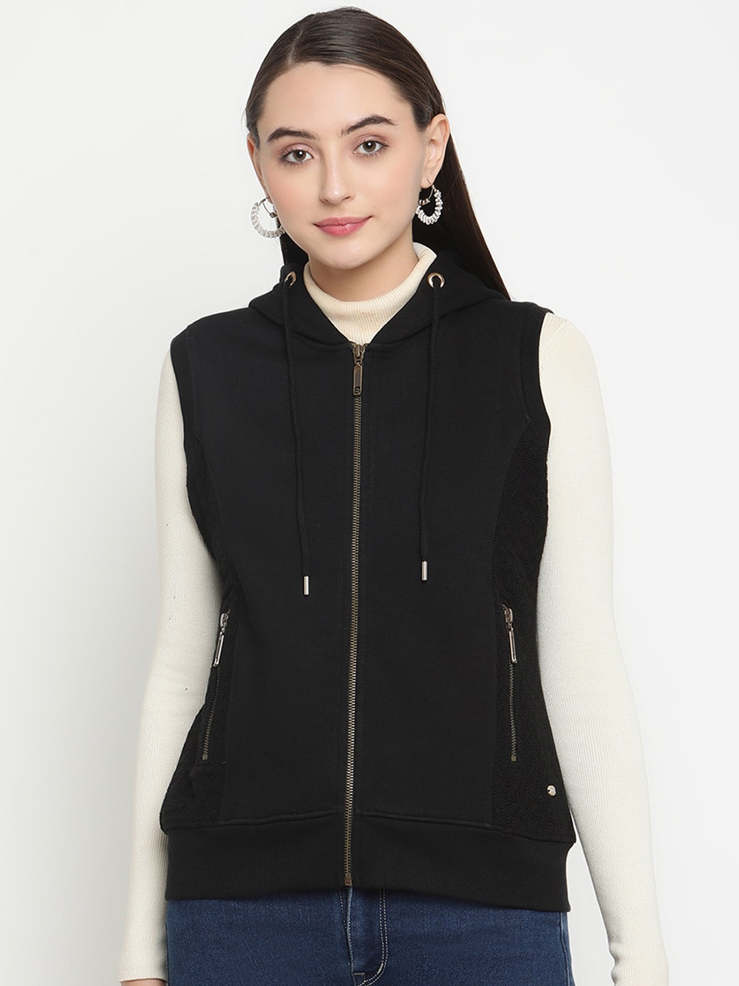 

Be Indi Women Hooded Tailored Jacket, Black