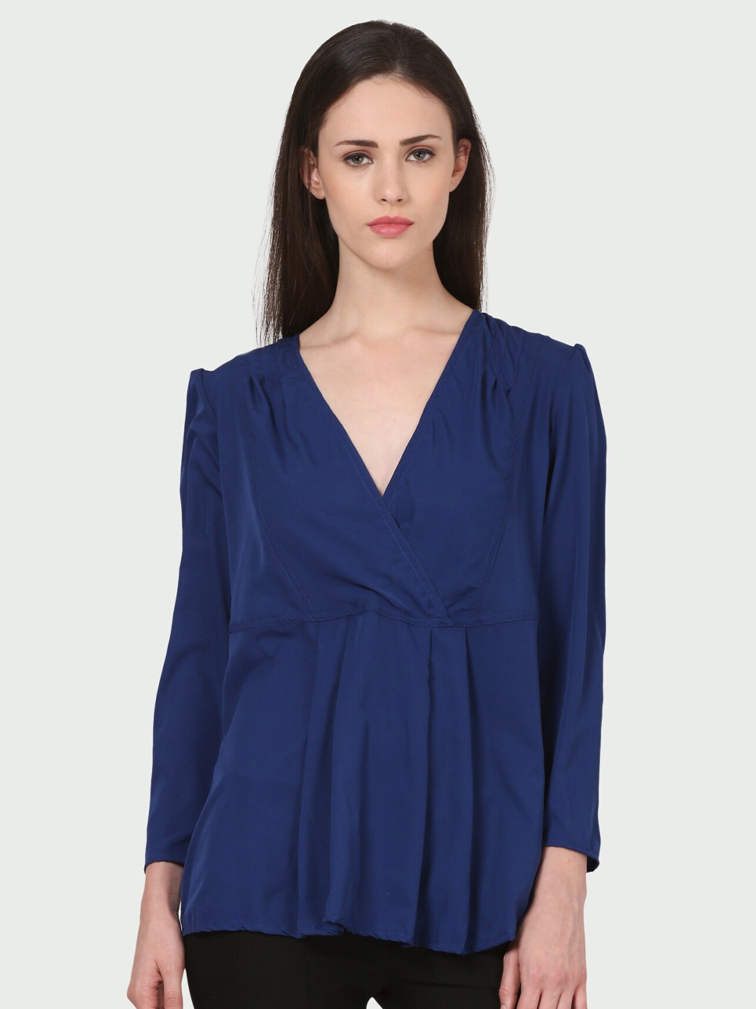 

shashvi Crepe Wrap Top, Blue