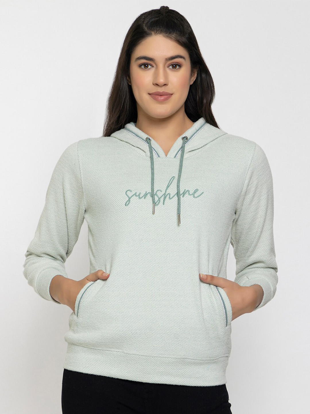 

FEMEA Hooded Pullover Sweatshirt, Green