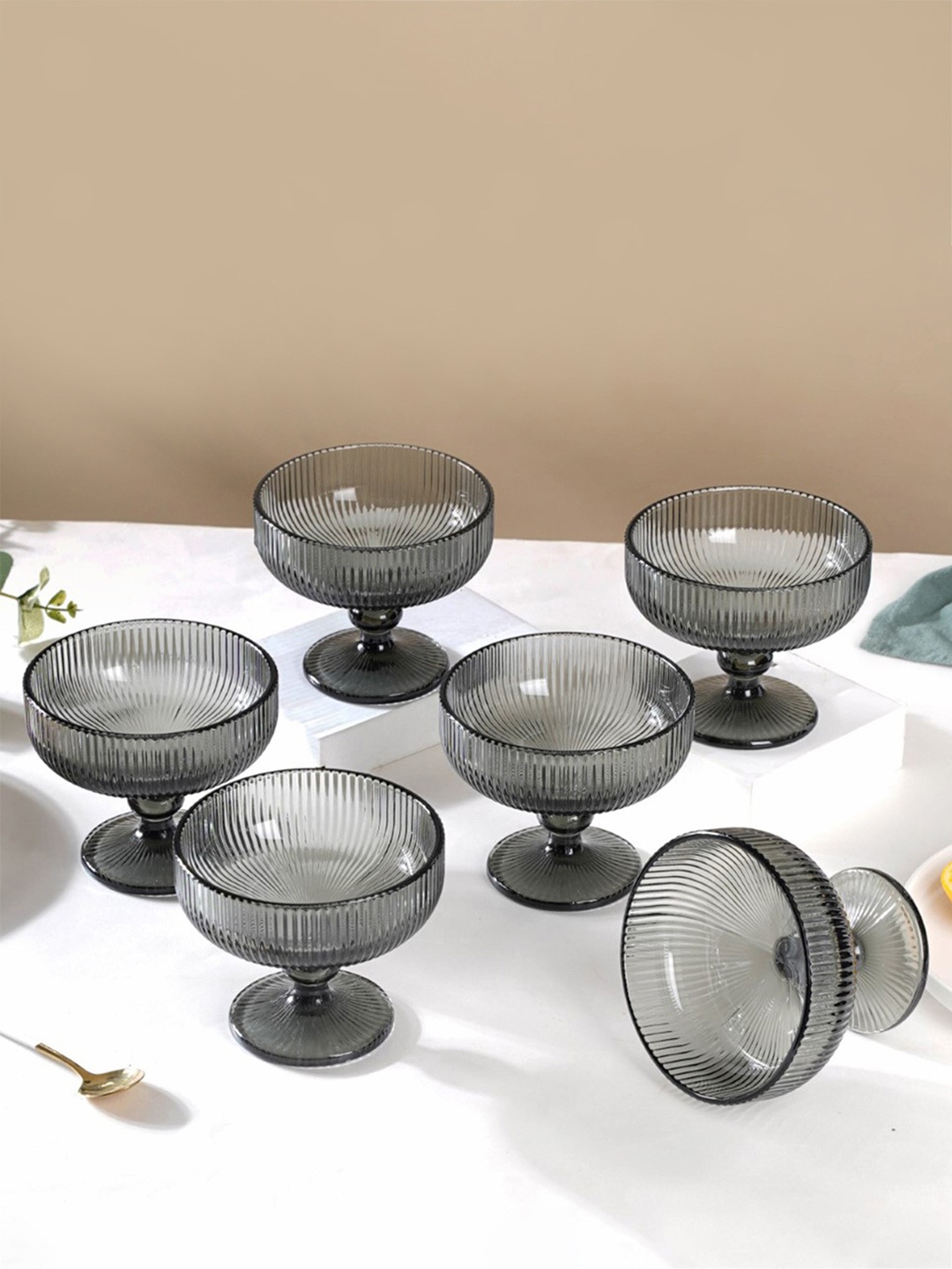 

Nestasia Ash Grey Set Of 6 Dessert Serving Bowl 300 ml