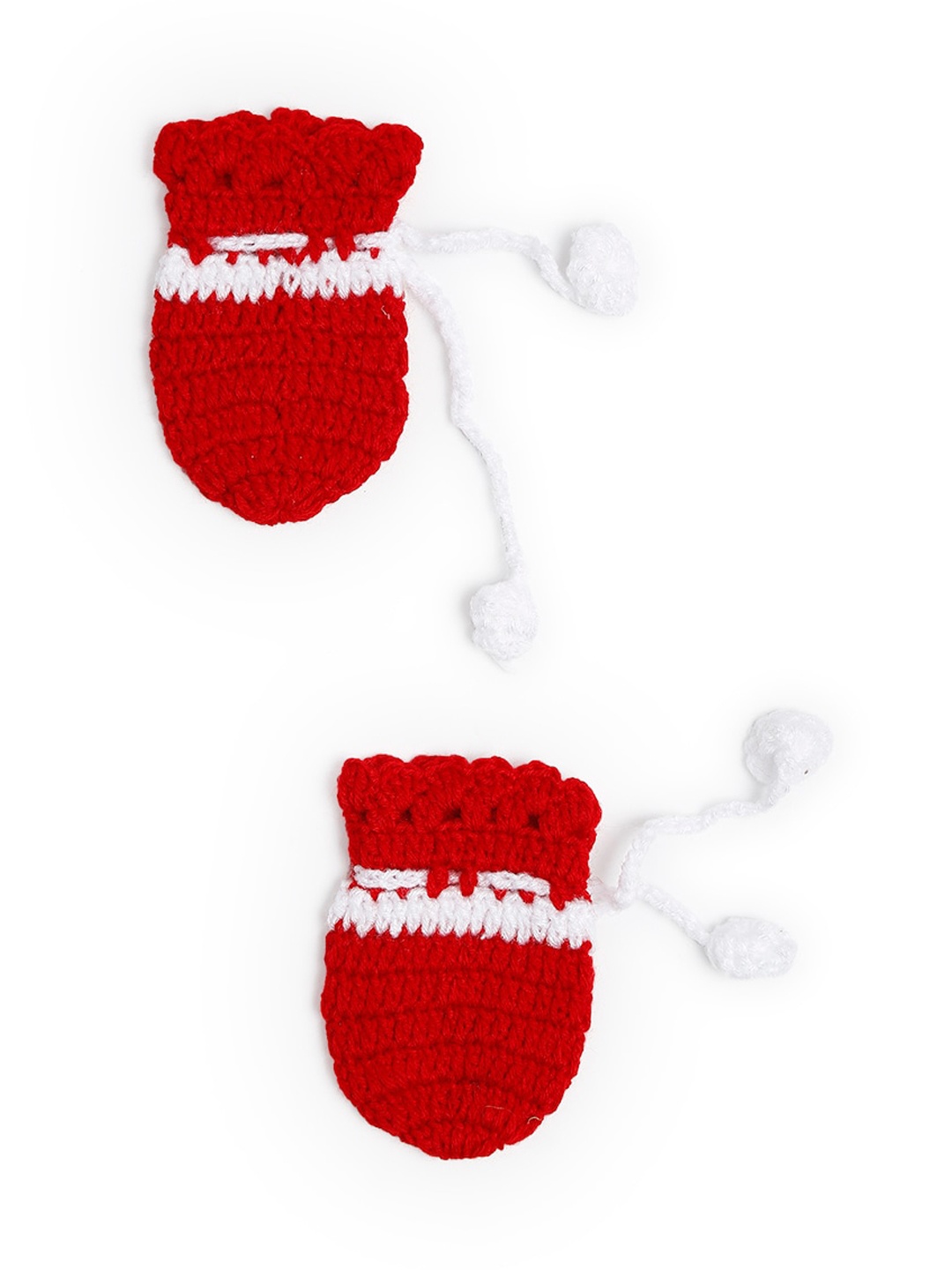 

Superminis Kids Pure Wool Booties & Mitten Set, Red