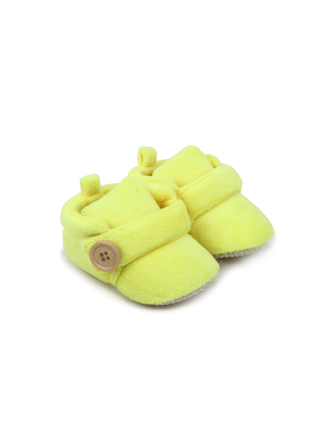 

Superminis Kids Cotton Booties, Lime green