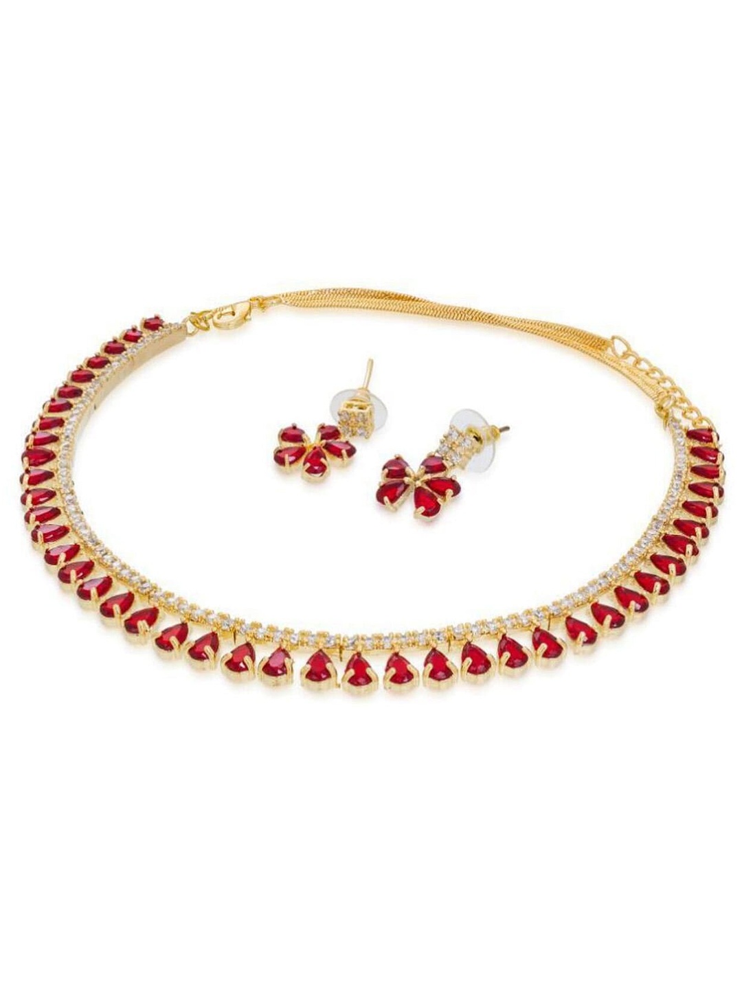 

Jewar Mandi AD-Studded Jewellery Set, Gold