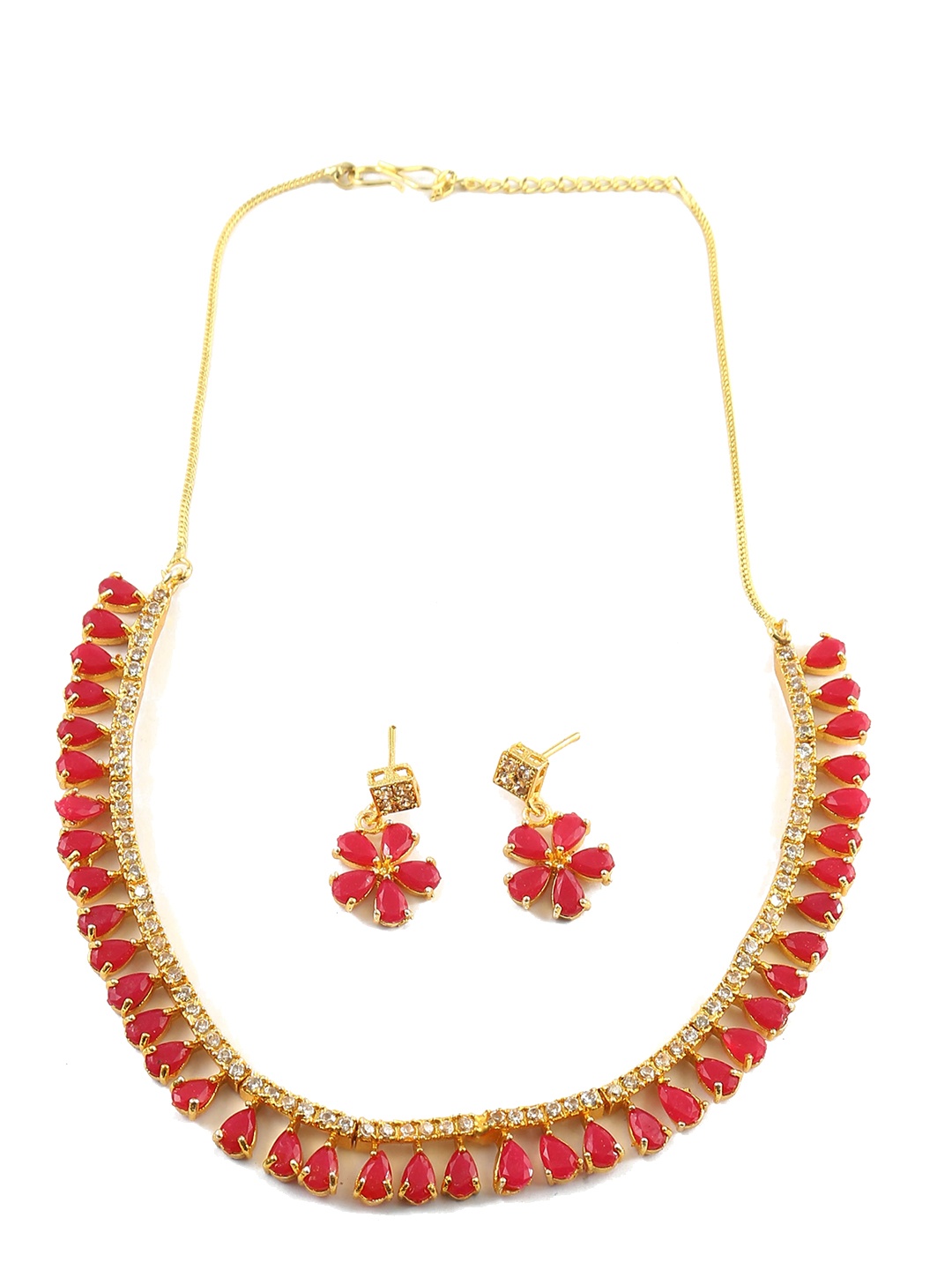 

Jewar Mandi AD-Studded Jewellery Set, Gold