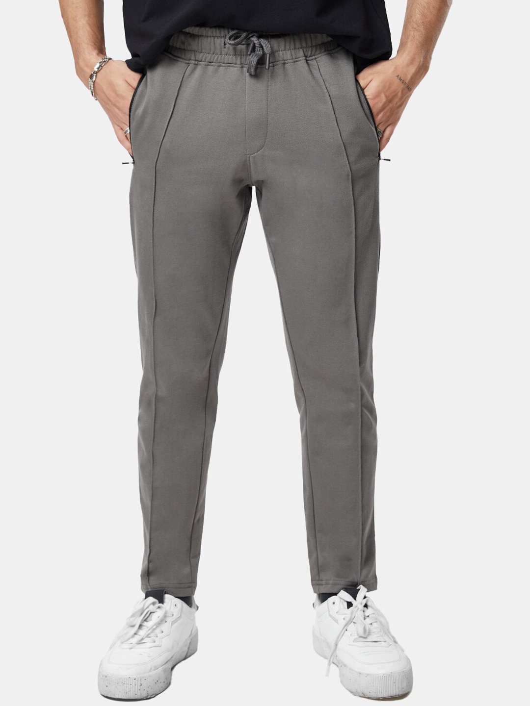 

The Souled Store Men Solid Track pants, Grey