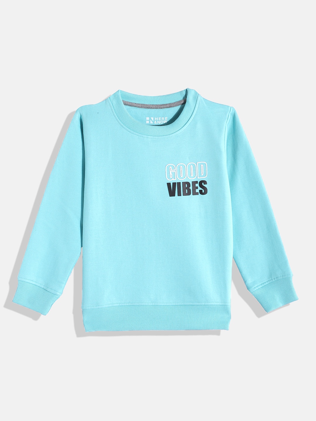 

HERE&NOW Boys Printed Fleece Sweatshirt, Blue