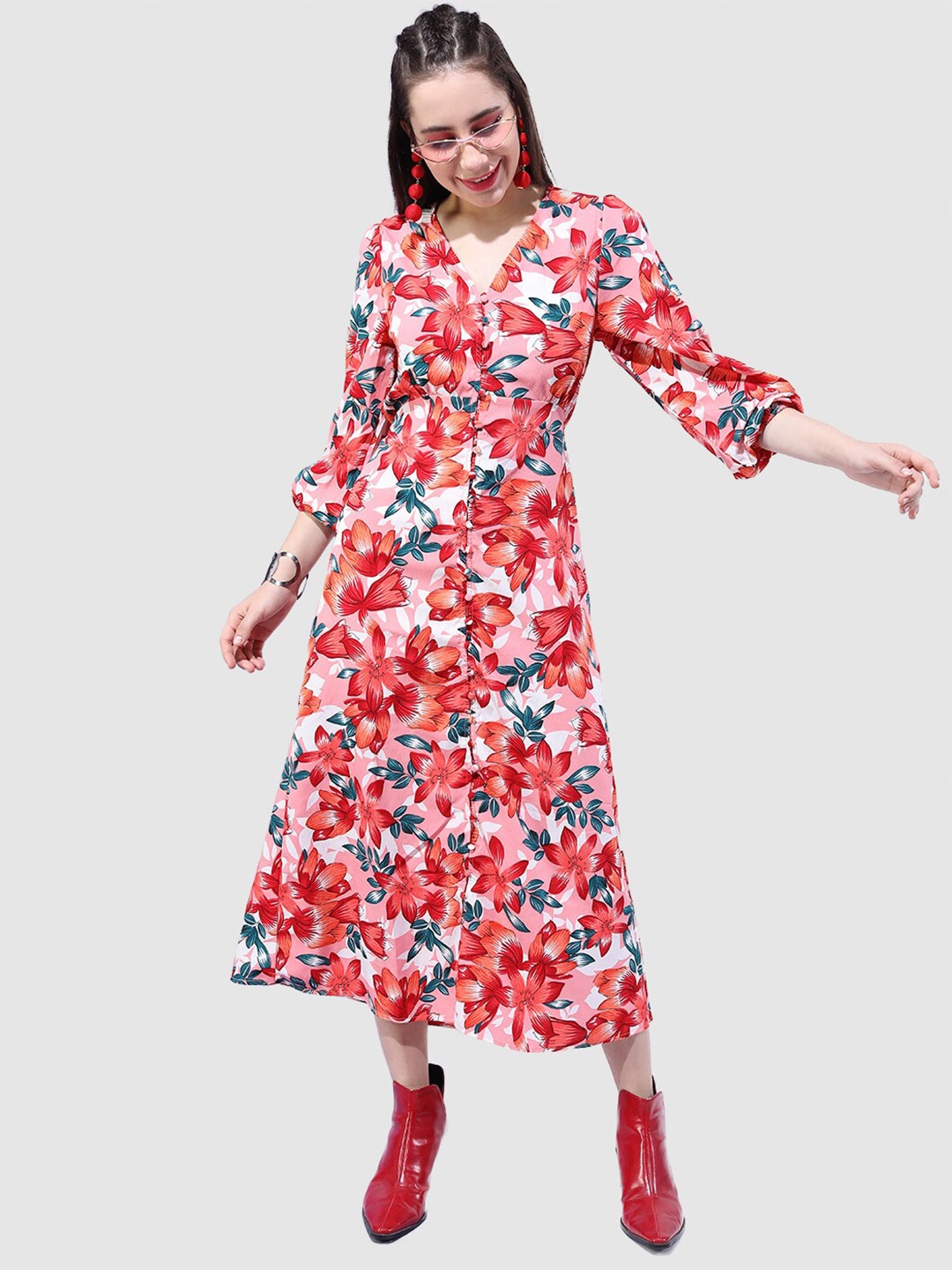 

Freehand by The Indian Garage Co Floral Maxi Dress, Pink