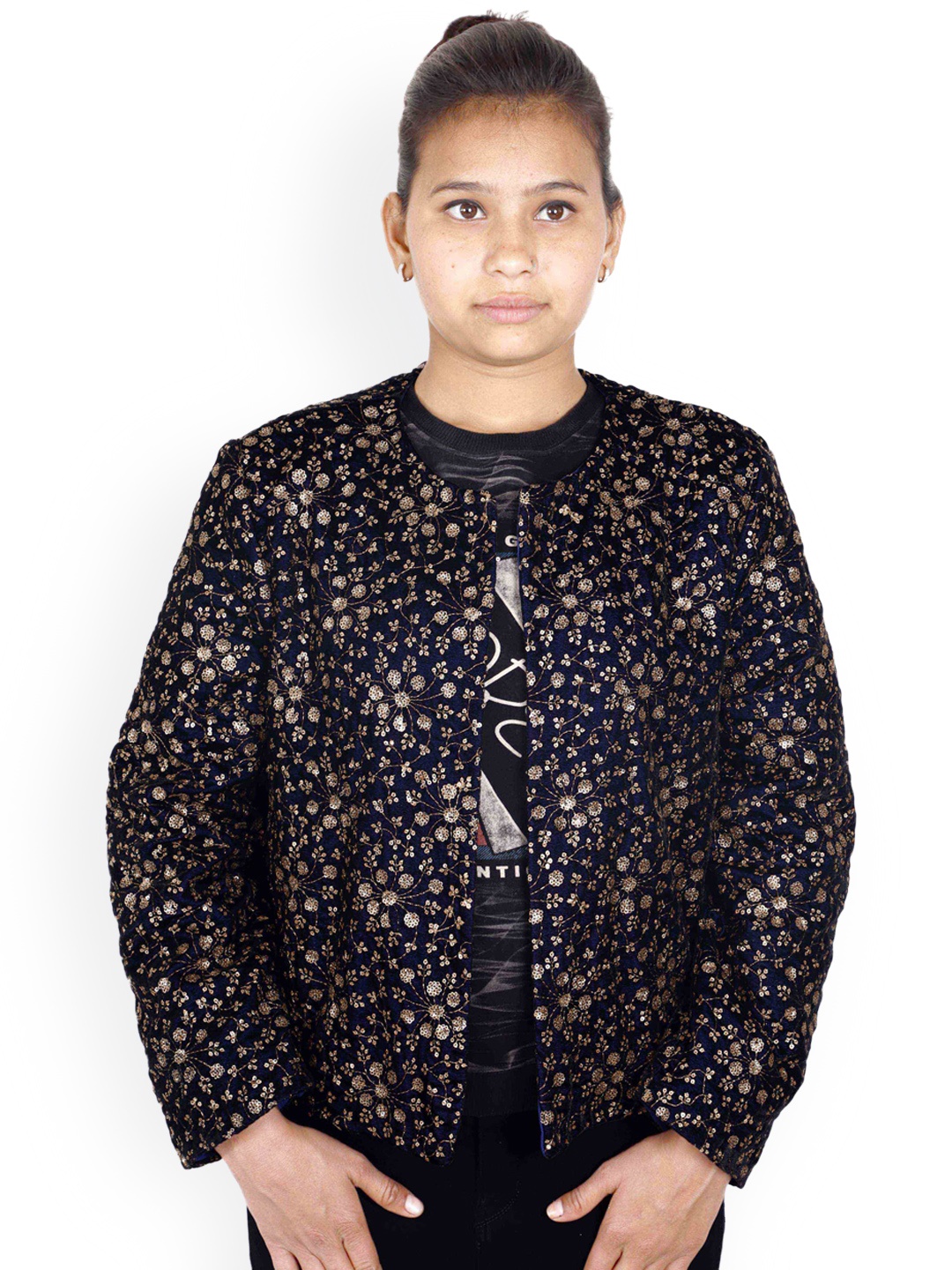 

REZZY Women Floral Lightweight Tailored Jacket, Blue
