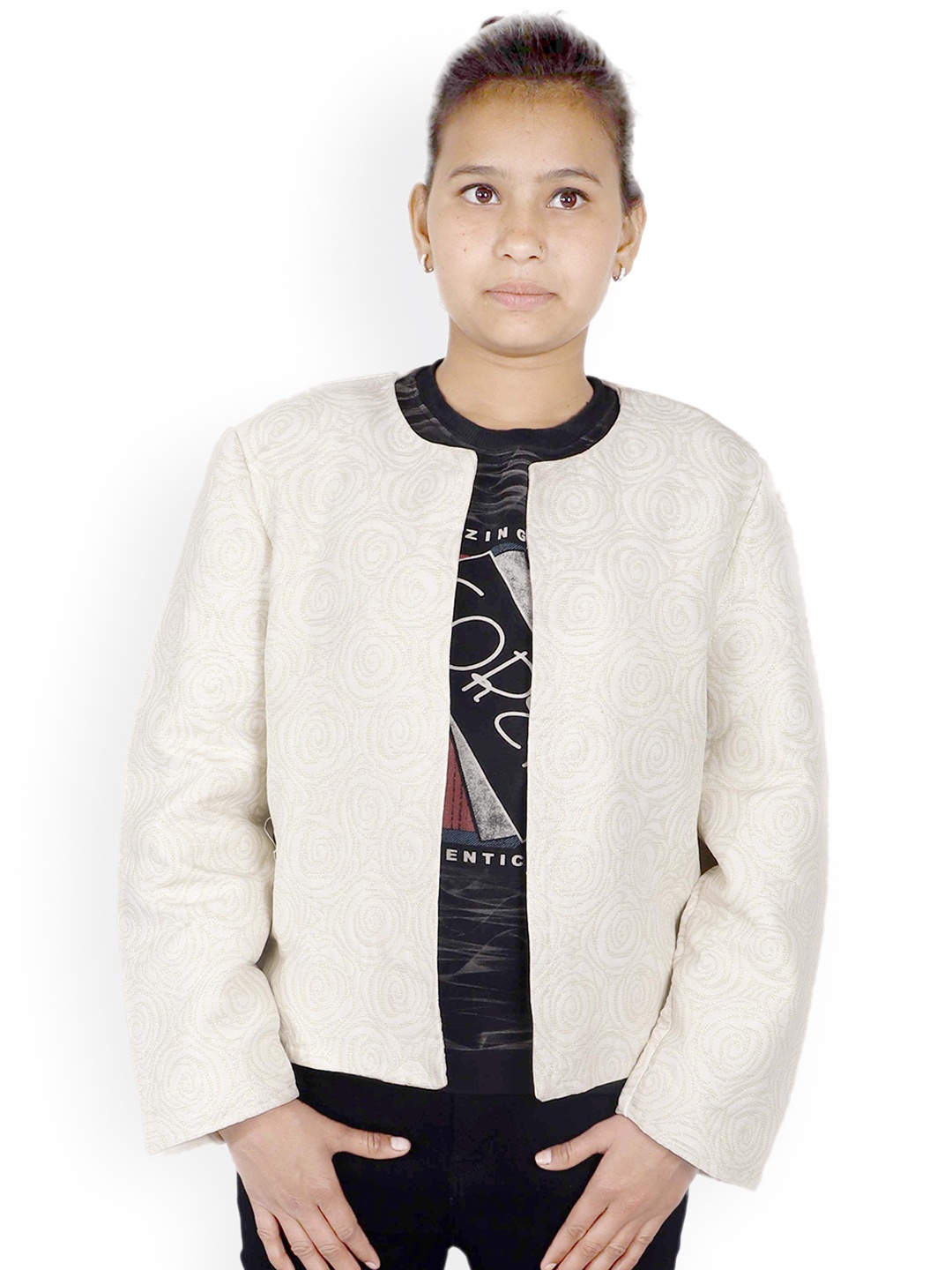 

REZZY Women Lightweight Open Front Jacket, White