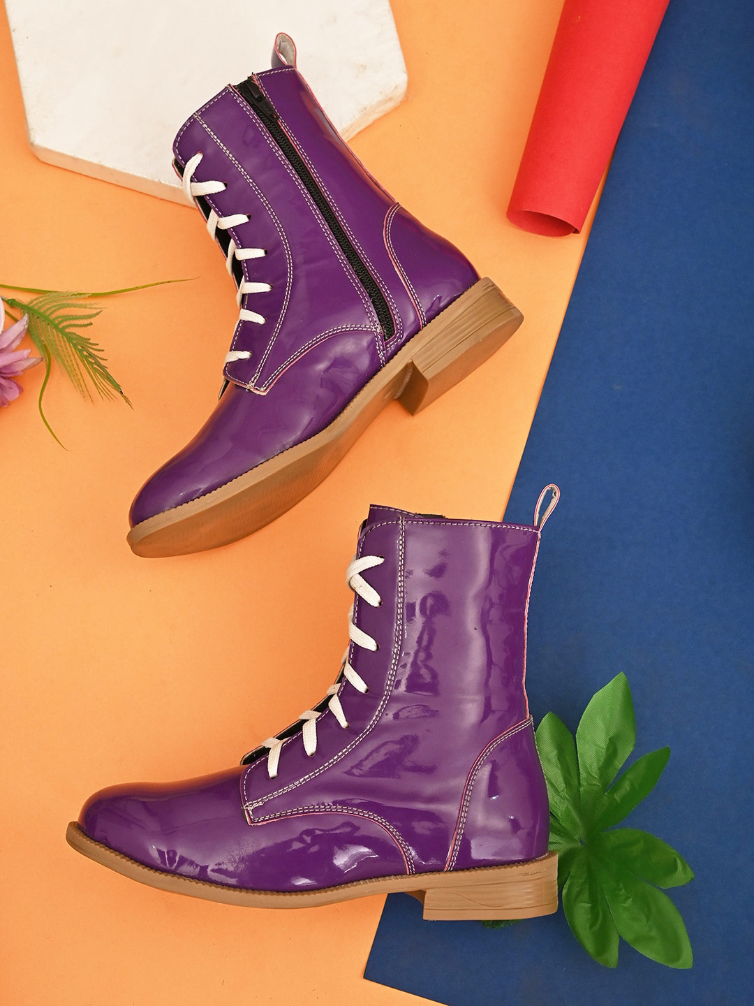 

EXTRIMOS Women High-Top Regular Boots, Purple