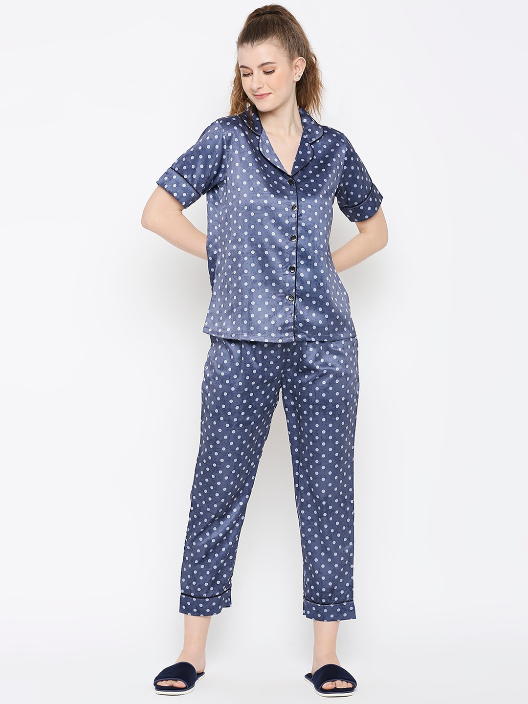 

Smarty Pants Women Printed Night suit, Blue