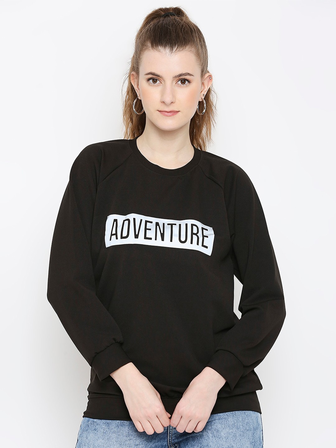 

Smarty Pants Women Black Printed Sweatshirt