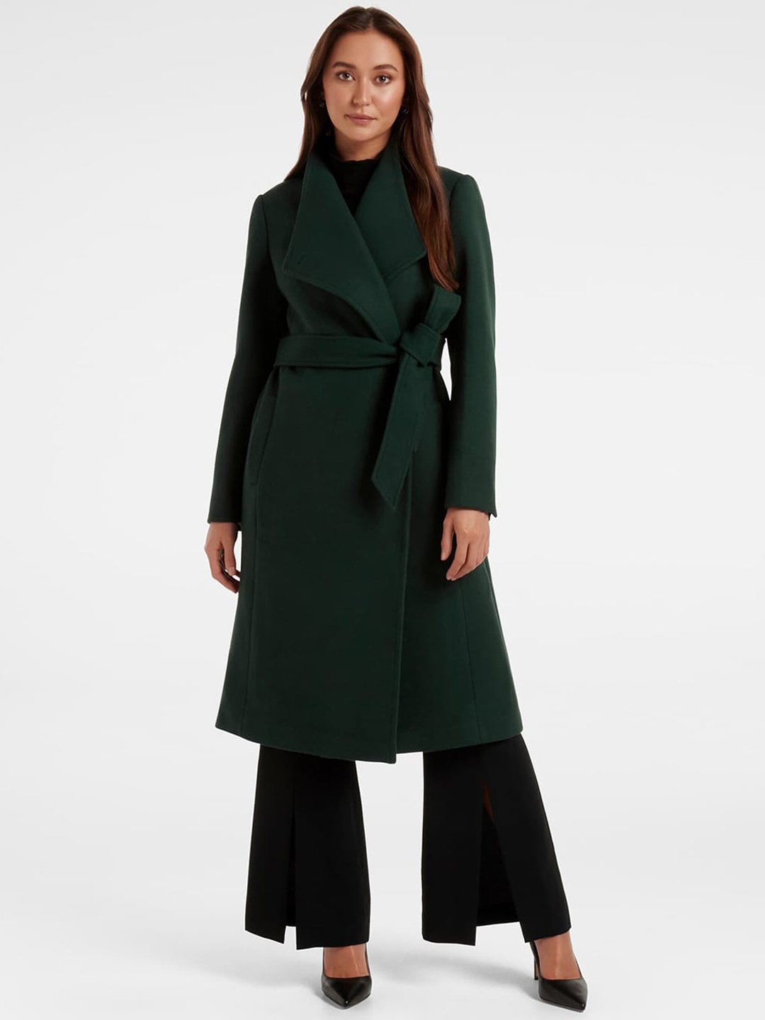 

Forever New Women Longline Coats, Green
