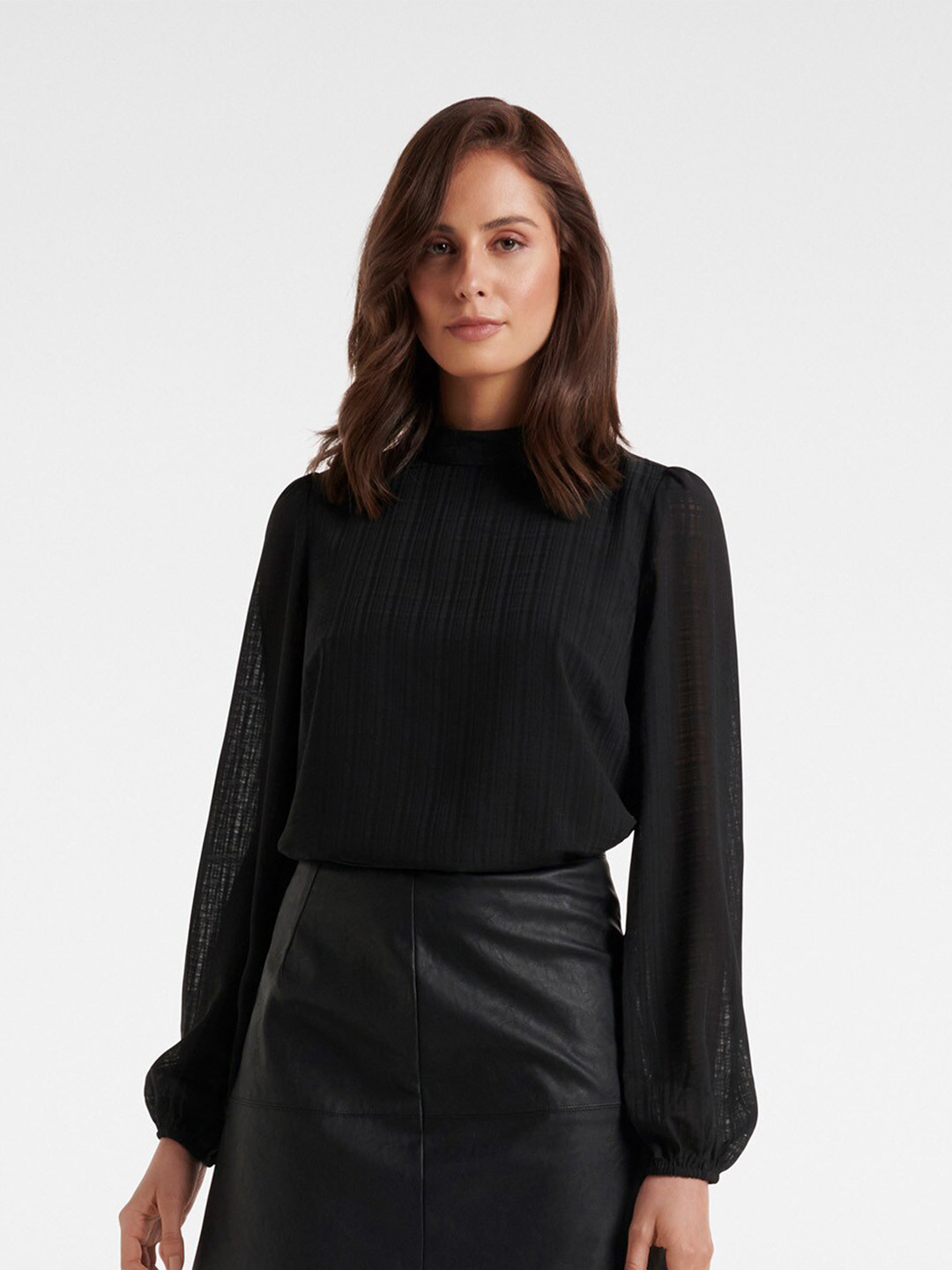 

Forever New Bishop Sleeves Top, Black