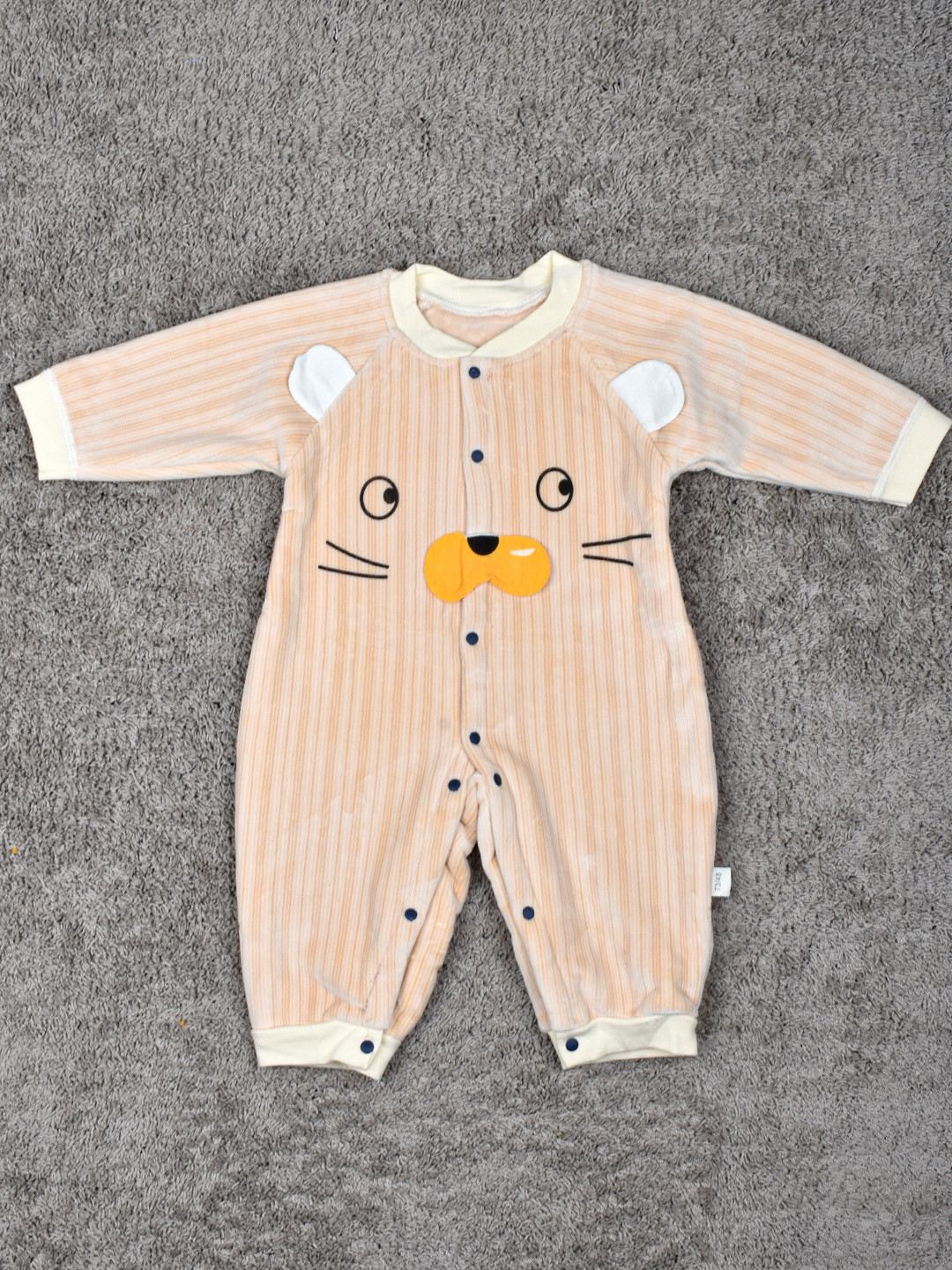 

Moms Home Infants Printed Organic Cotton Rompers, Brown