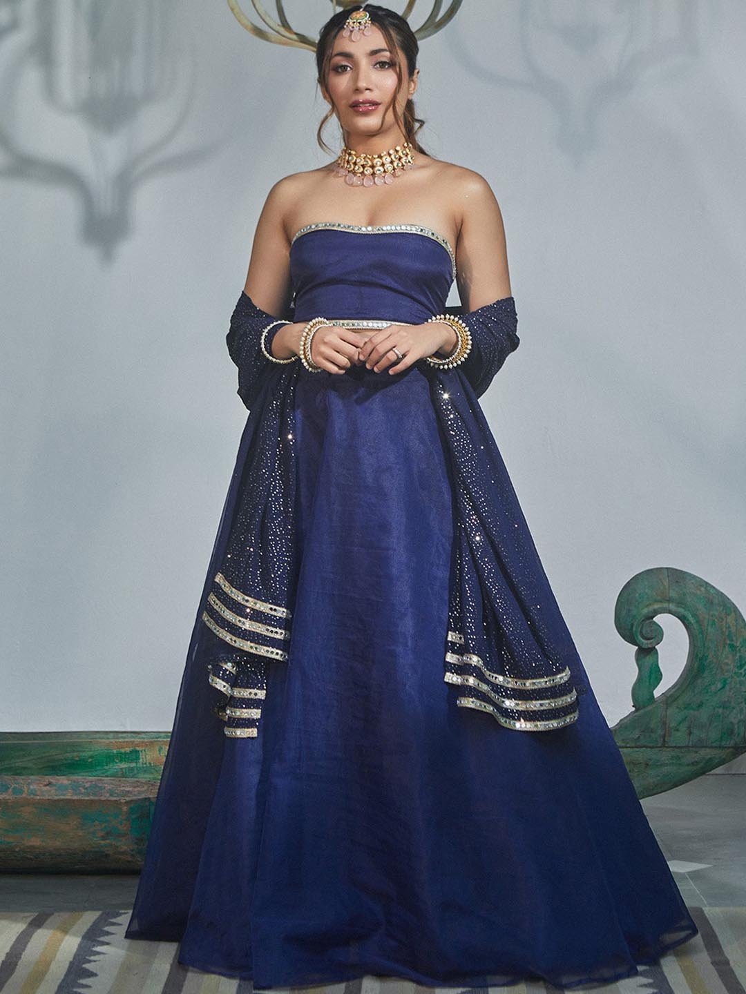 

Alaya By Stage3 Women Flared Maxi Skirts, Blue