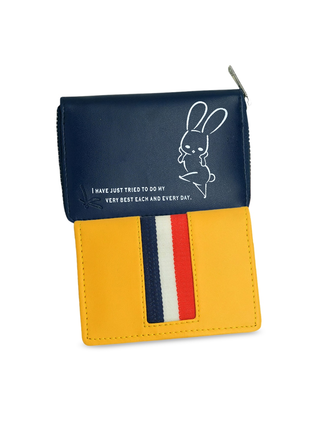 

GREEN DRAGONFLY Unisex Pack Of 2 Wallet & Card Holder Combo Gift Set, Blue