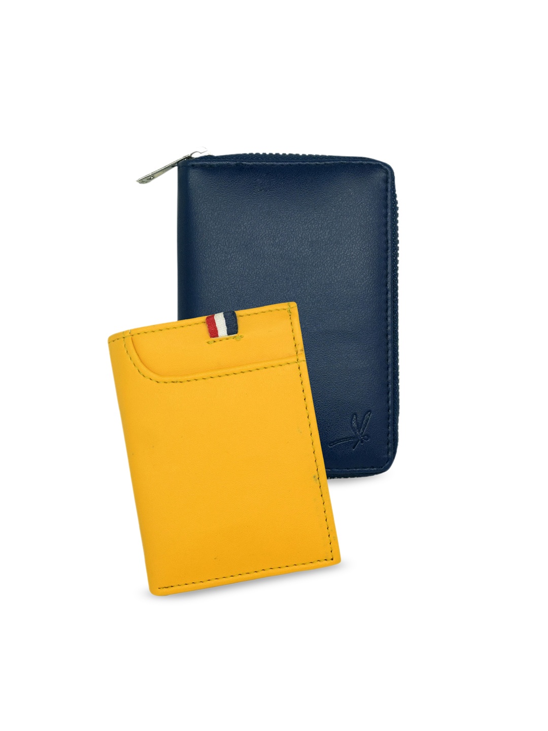 

GREEN DRAGONFLY Unisex Pack Of 2 Wallet & Card Holder Combo Gift Set, Blue