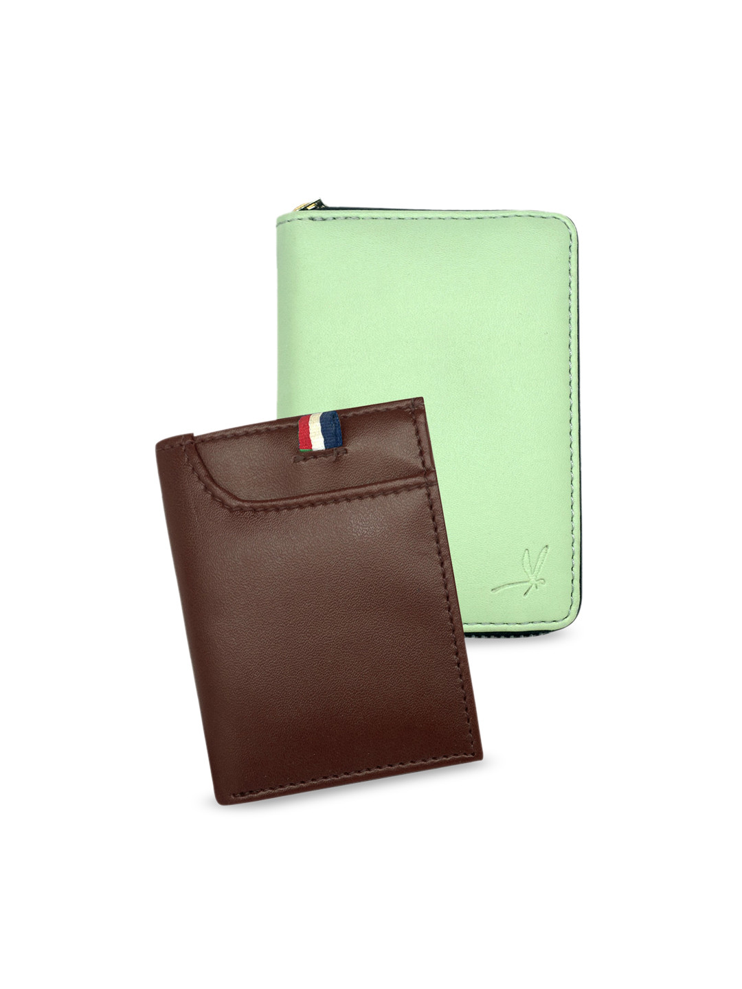 

GREEN DRAGONFLY Unisex Pack Of 2 Wallet & Card Holder Combo Gift Set
