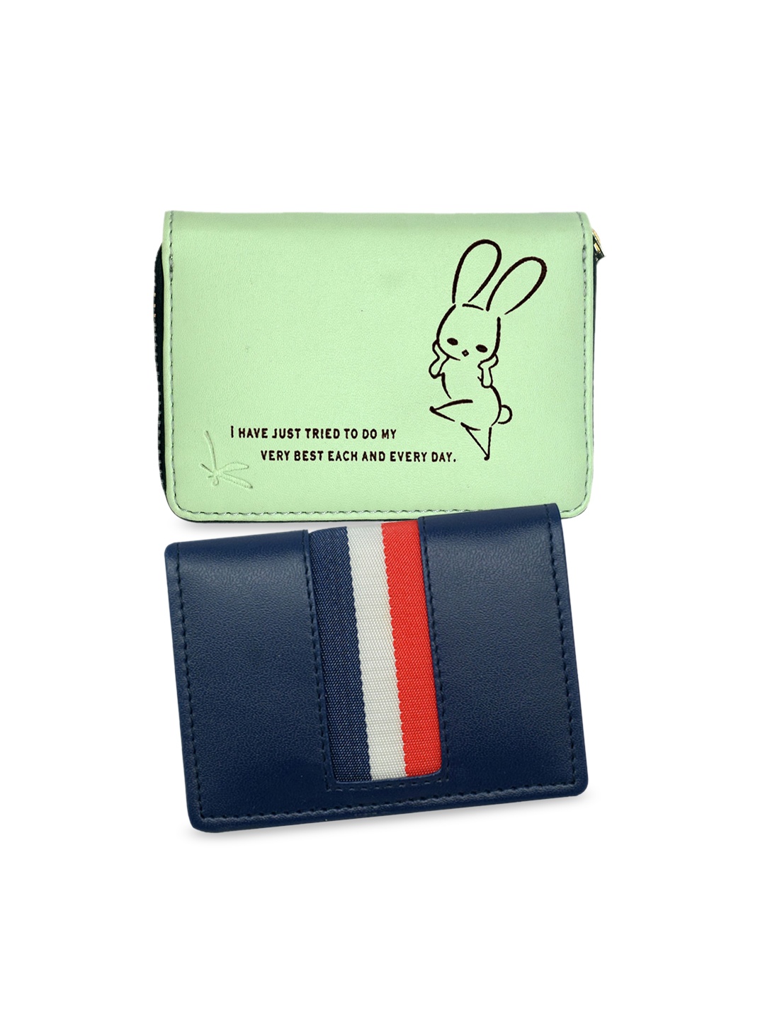 

GREEN DRAGONFLY Unisex Pack Of 2 Wallet & Card Holder Combo Gift Set