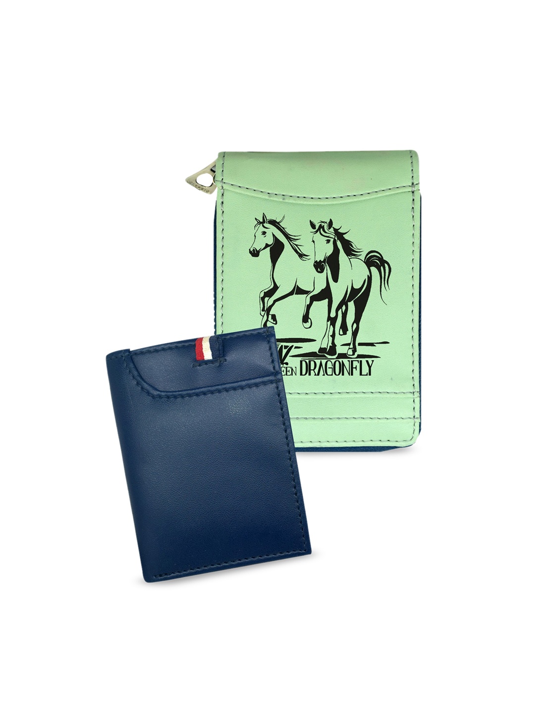 

GREEN DRAGONFLY Set Of 2 Wallet & Card Holder Combo Gift Set