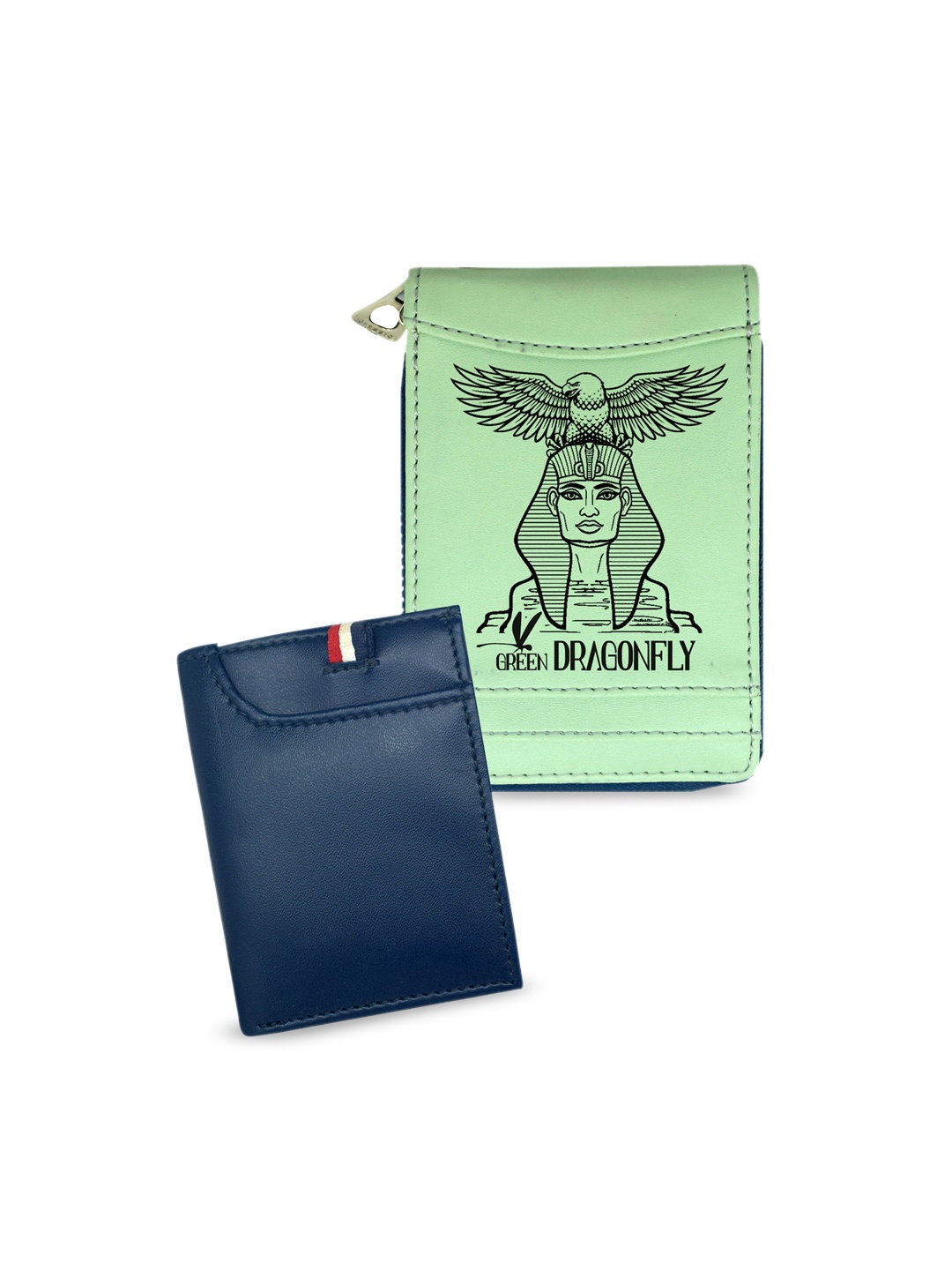 

GREEN DRAGONFLY Set Of 2 Wallet & Card Holder Combo Gift Set