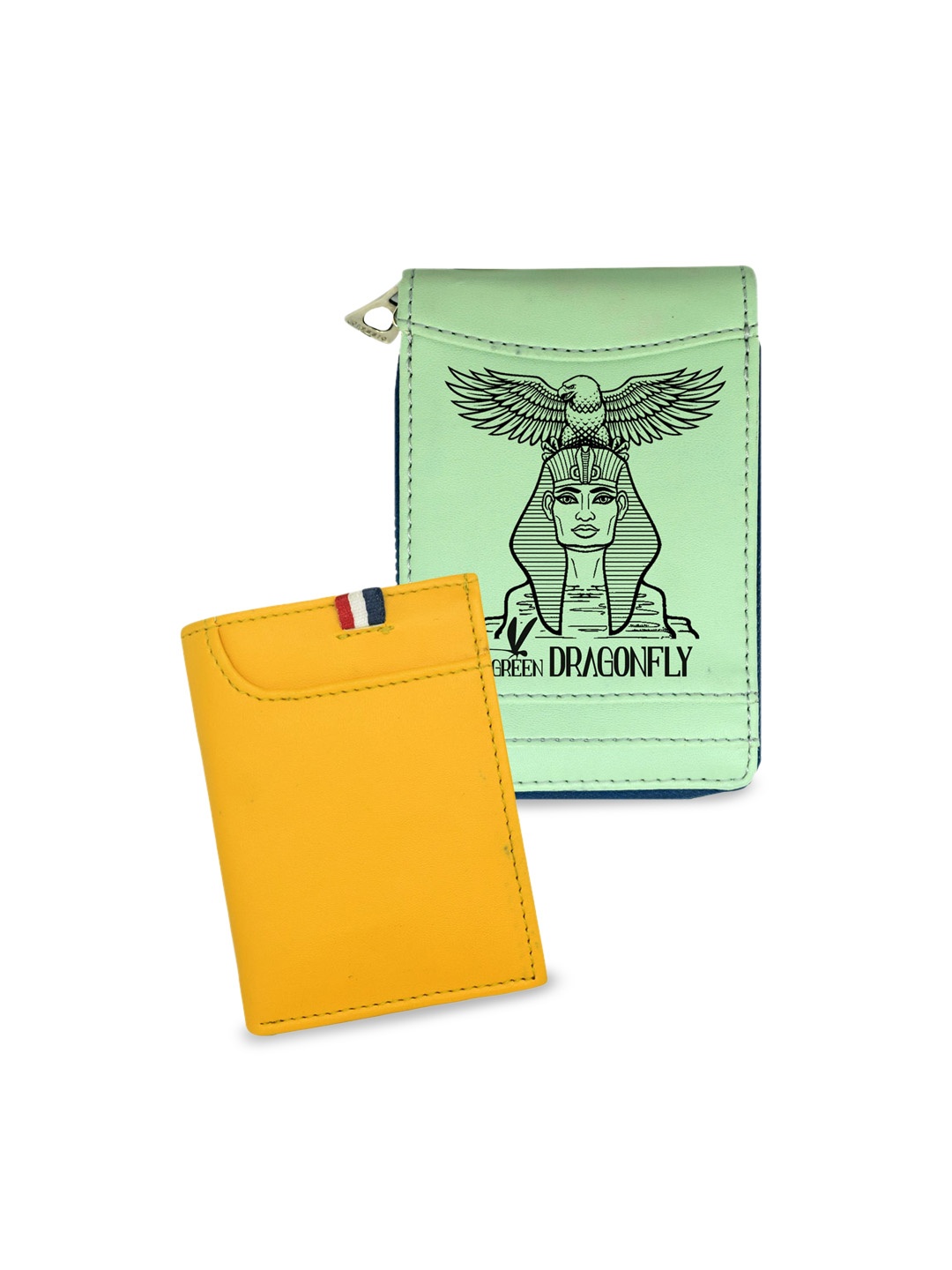 

GREEN DRAGONFLY Unisex Pack Of 2 Wallet & Card Holder Combo Gift Set