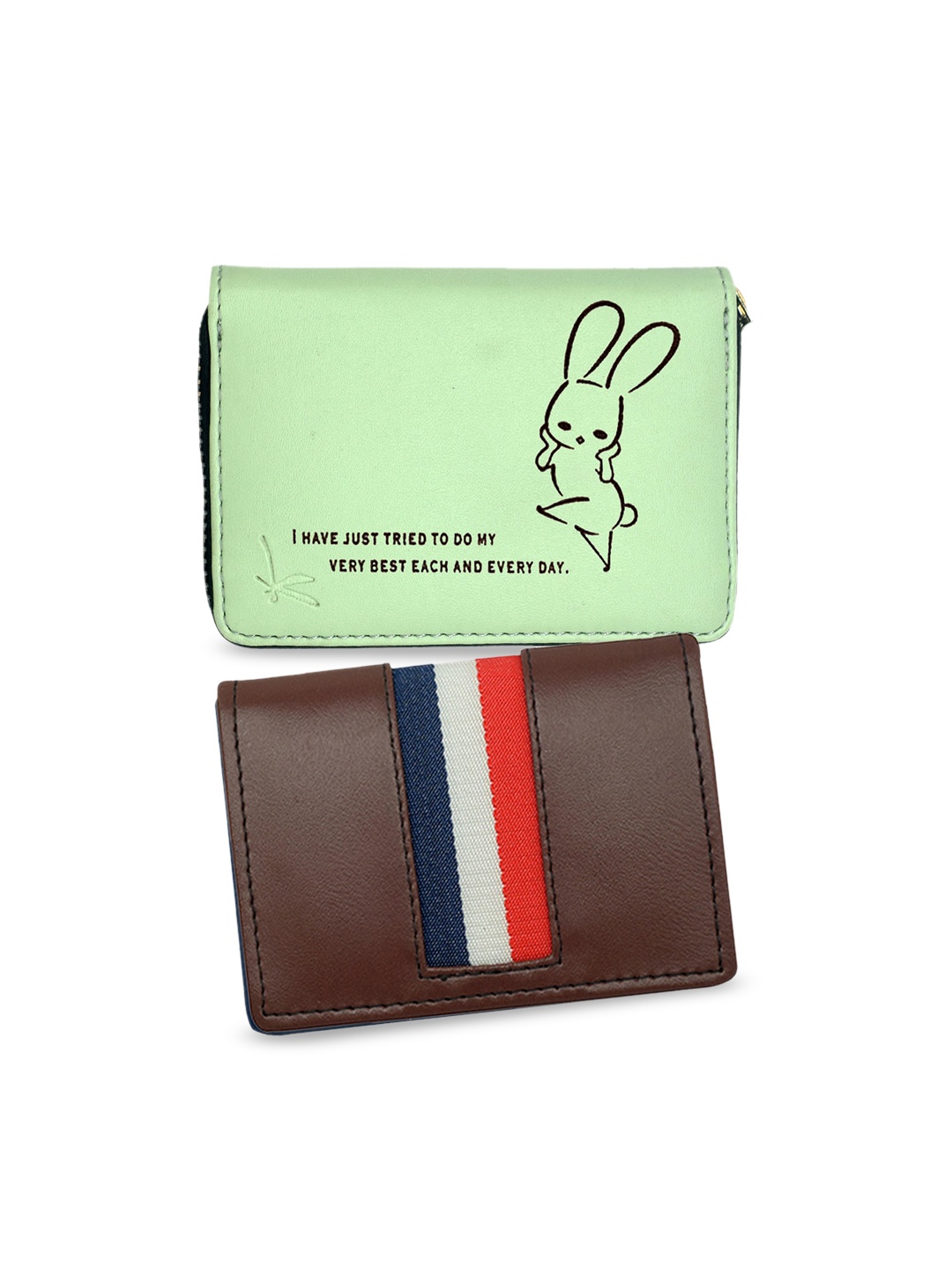 

GREEN DRAGONFLY Set Of 2 Wallet & Card Holder Combo Gift Set