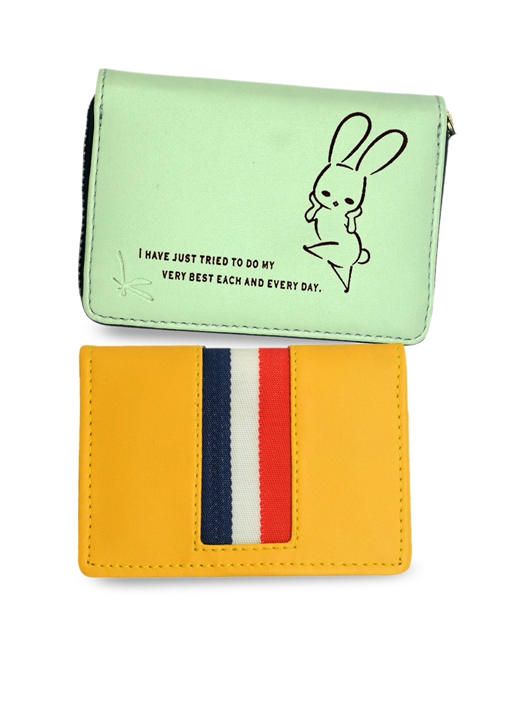 

GREEN DRAGONFLY Set Of 2 Wallet & Card Holder Combo Gift Set