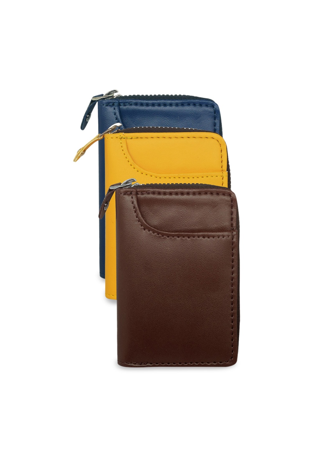 

GREEN DRAGONFLY Unisex Pack Of 3 Wallet & Card Holder Combo Gift Set, Blue