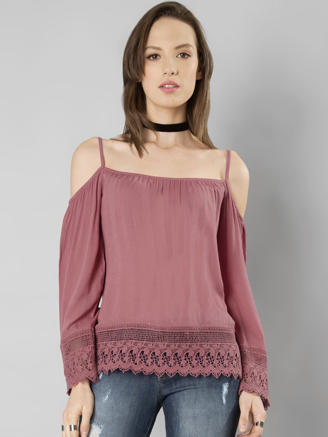 

FabAlley Women Pink Solid Top