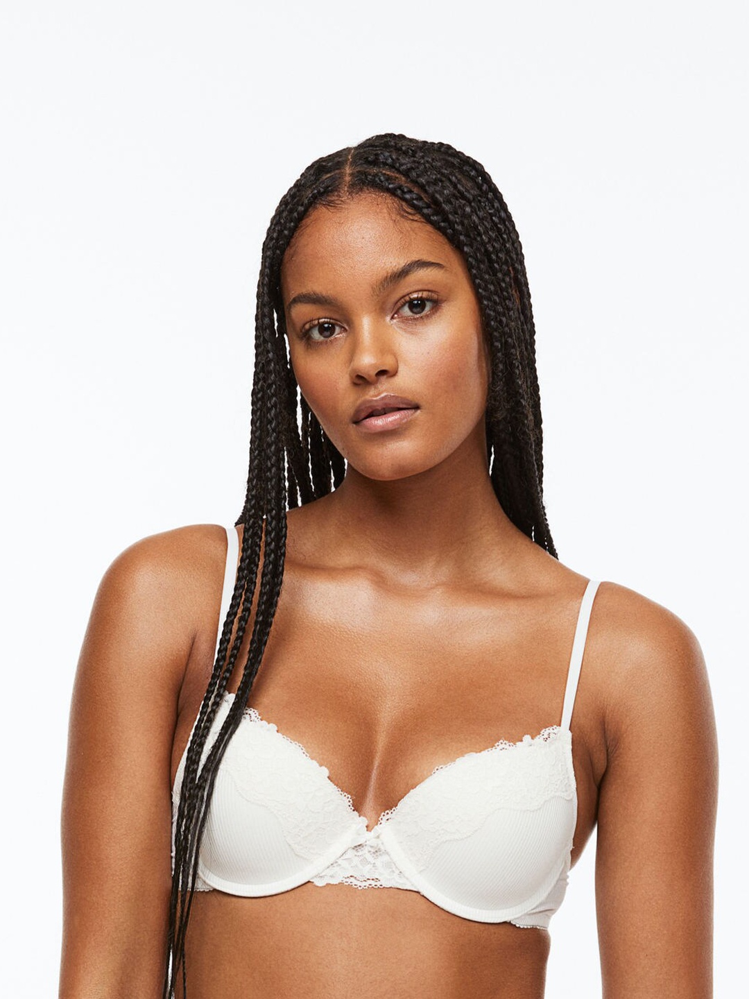 

H&M Lace Push-Up Bra 1102349003, White