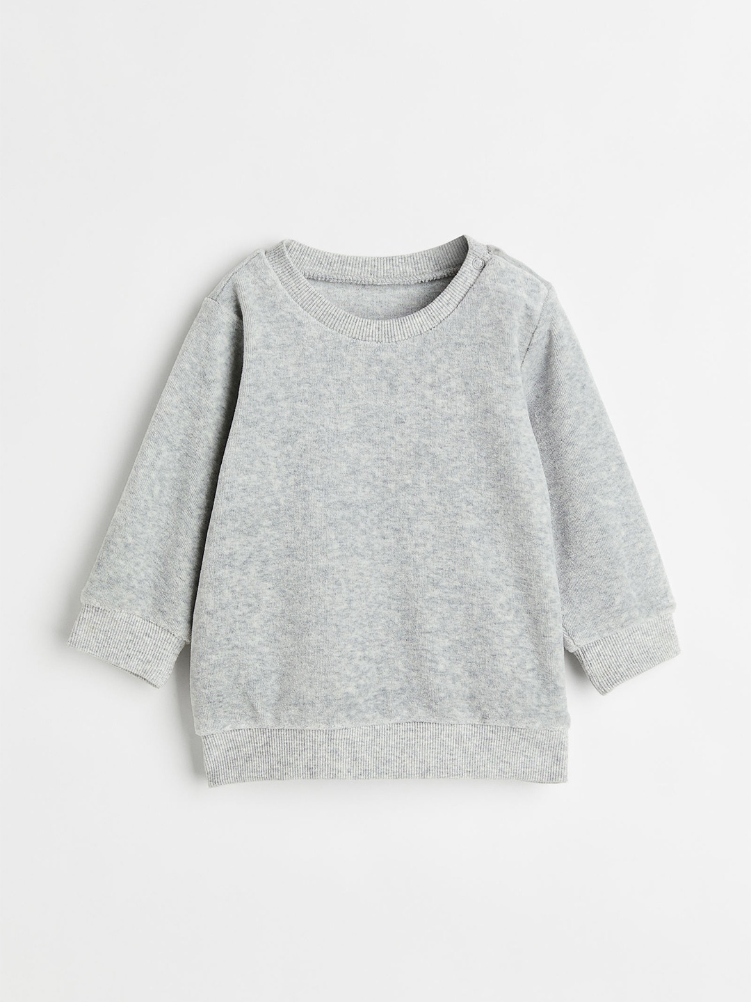 

H&M Boys Velour Sweatshirt, Grey