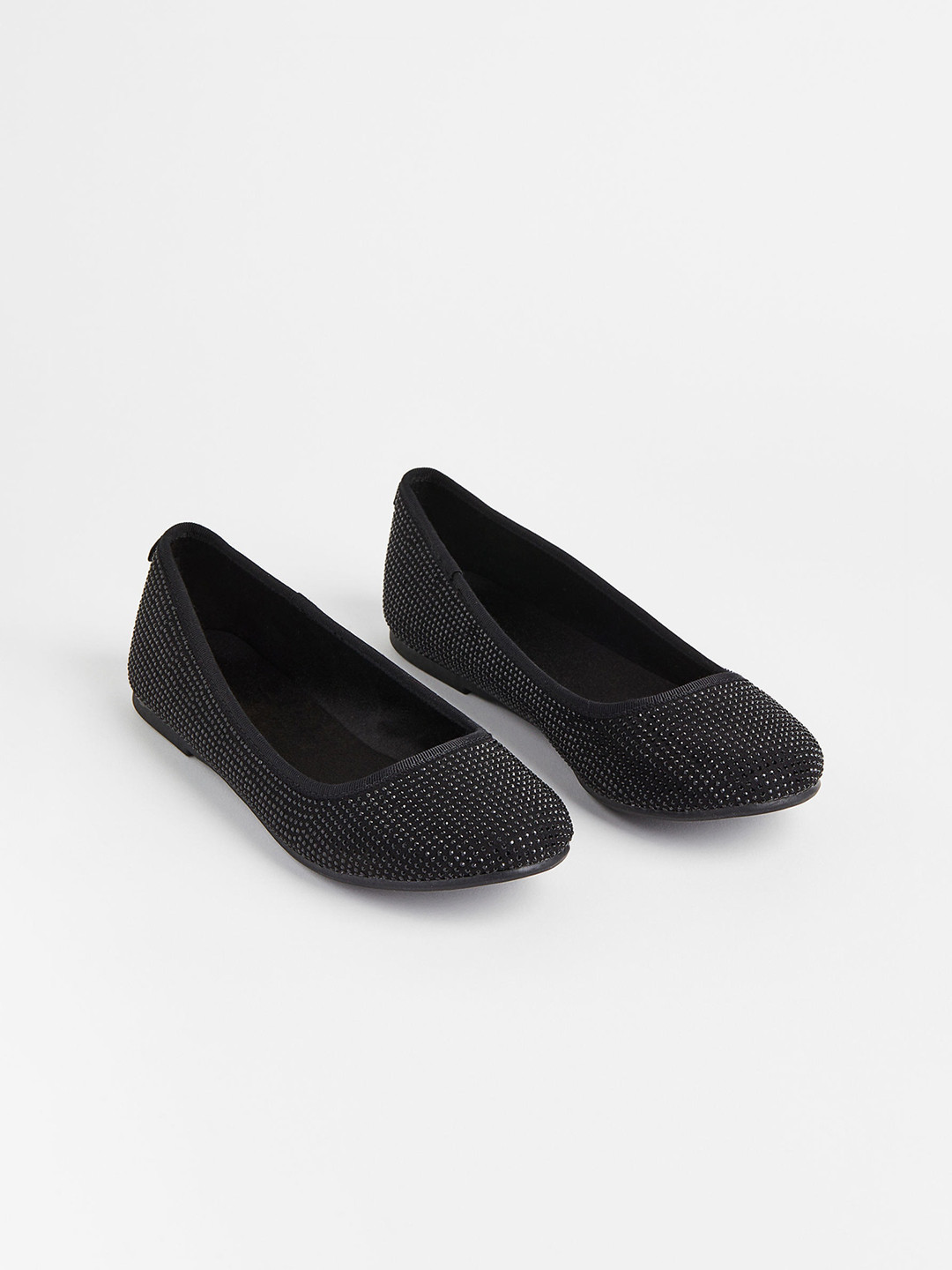 

H&M Girls Shimmering Ballet Pumps, Black