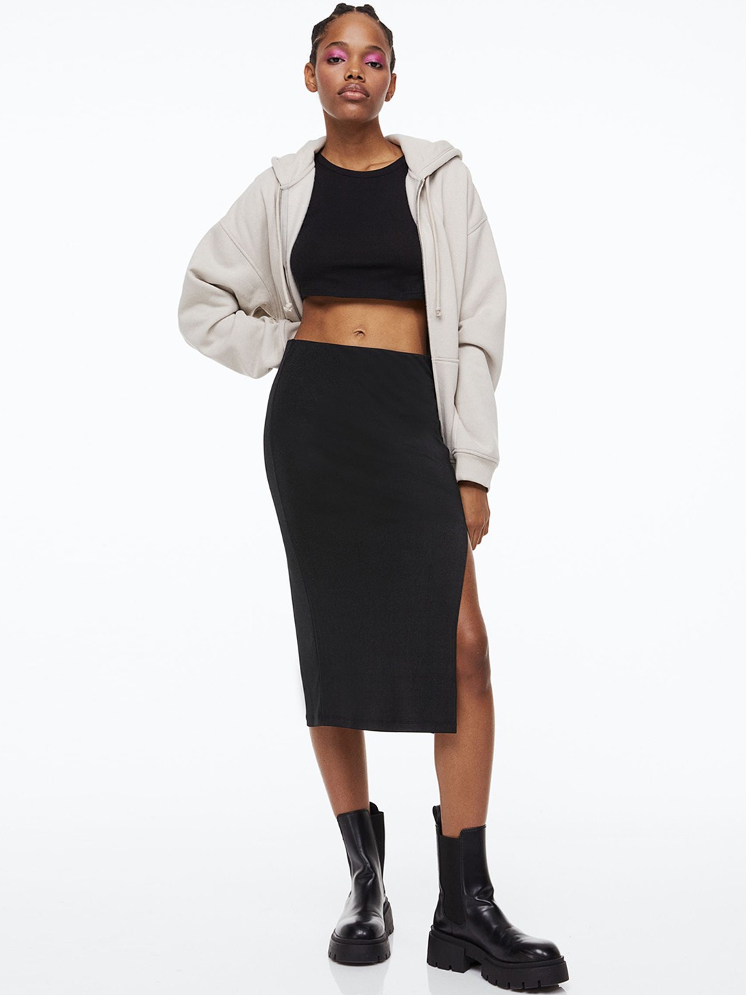 

H&M Women Jersey Pencil Skirt, Black