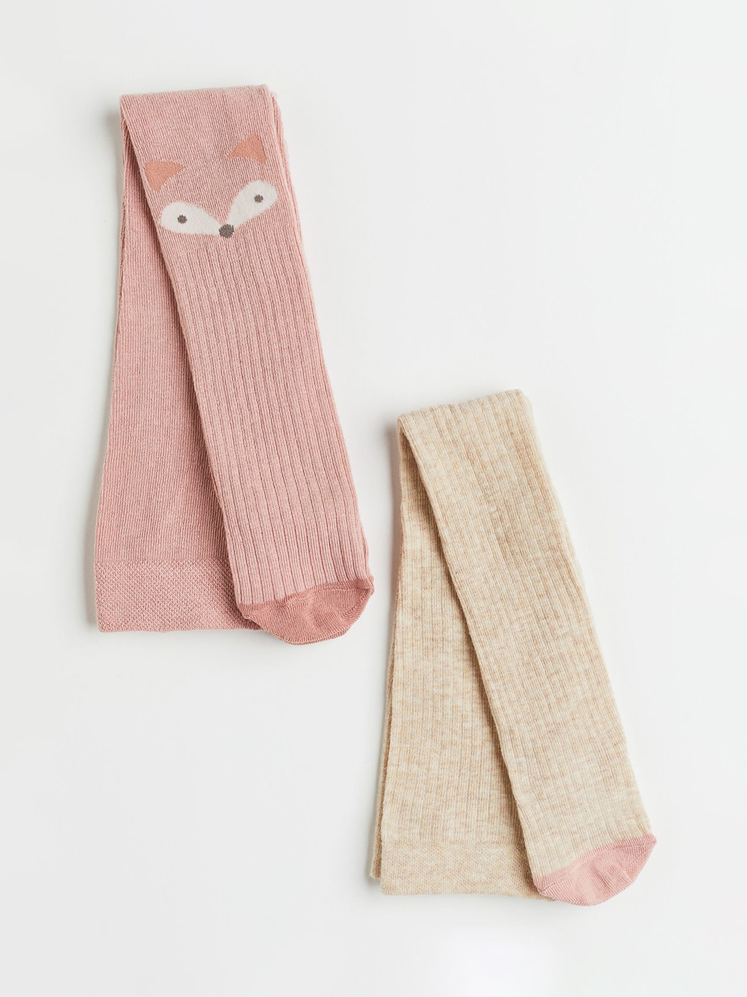 

H&M Infant Boys 2-Pack Tights, Beige