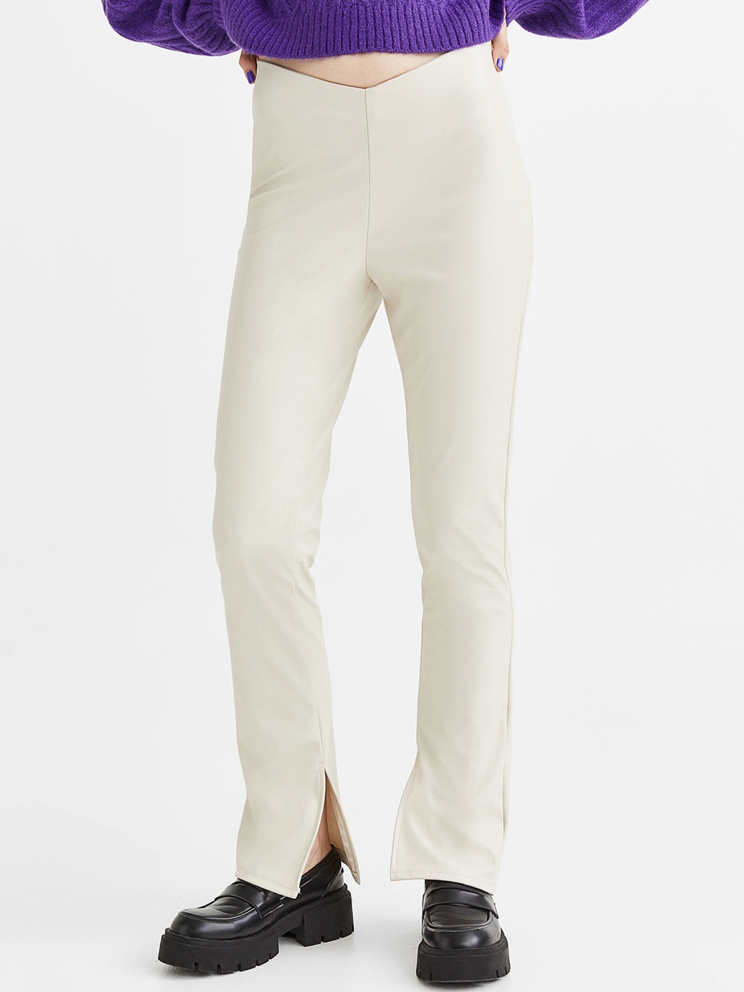 

H&M Women Flared Leggings, Beige