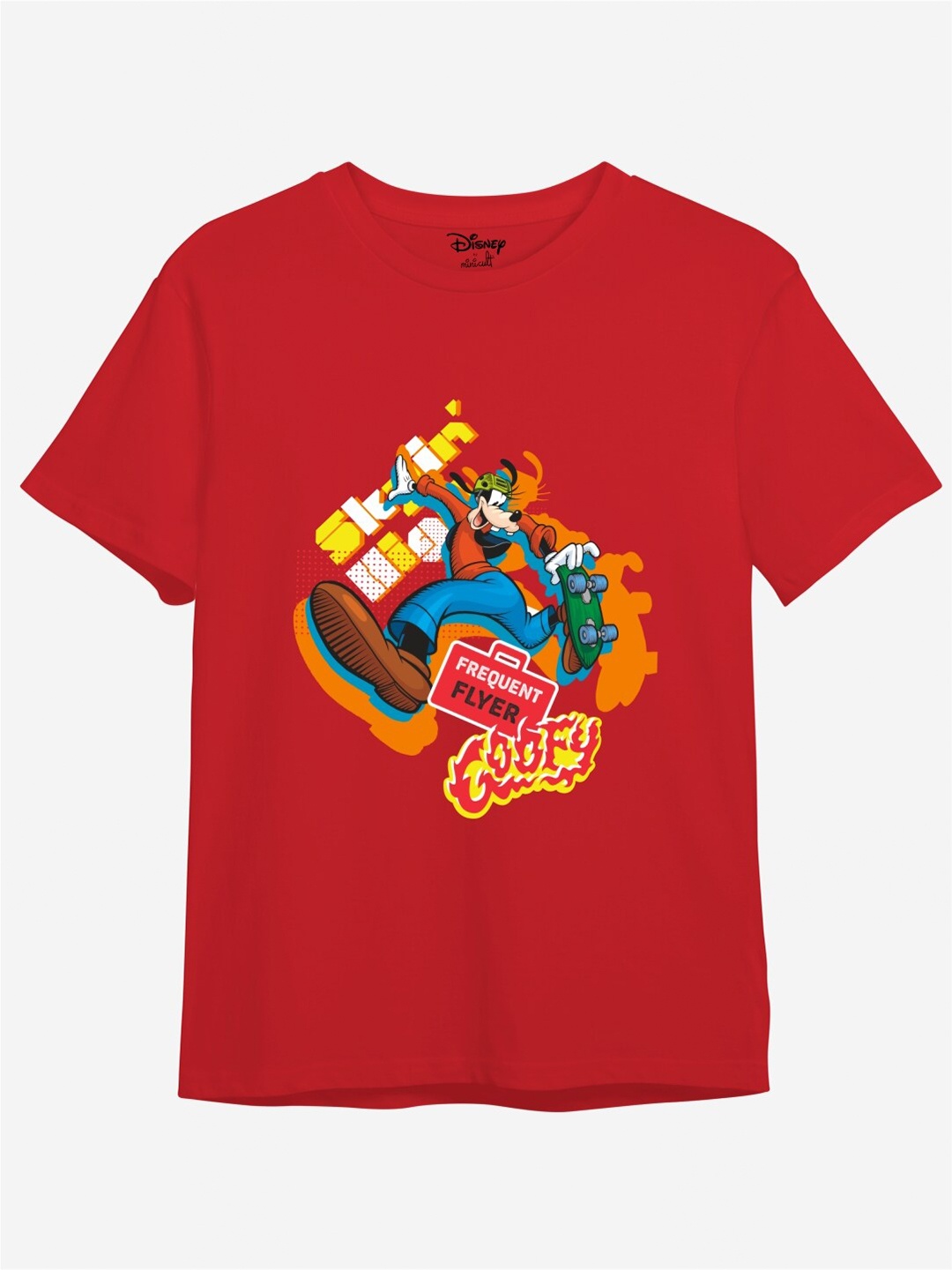 

Minicult Kids Red Printed Cotton T-shirt