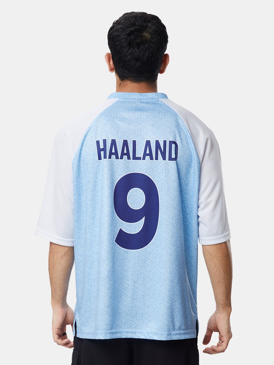 

The Souled Store Typography Printed Cotton V-Neck Oversized T-Shirt, Blue