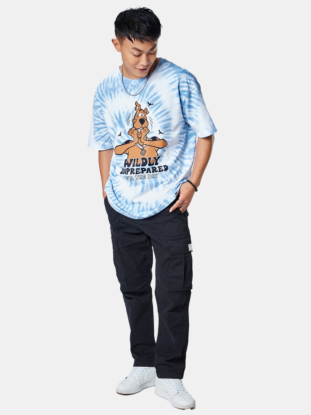 

The Souled Store Scooby Doo Wildly Unprepared Printed Cotton Oversized T-Shirt, White