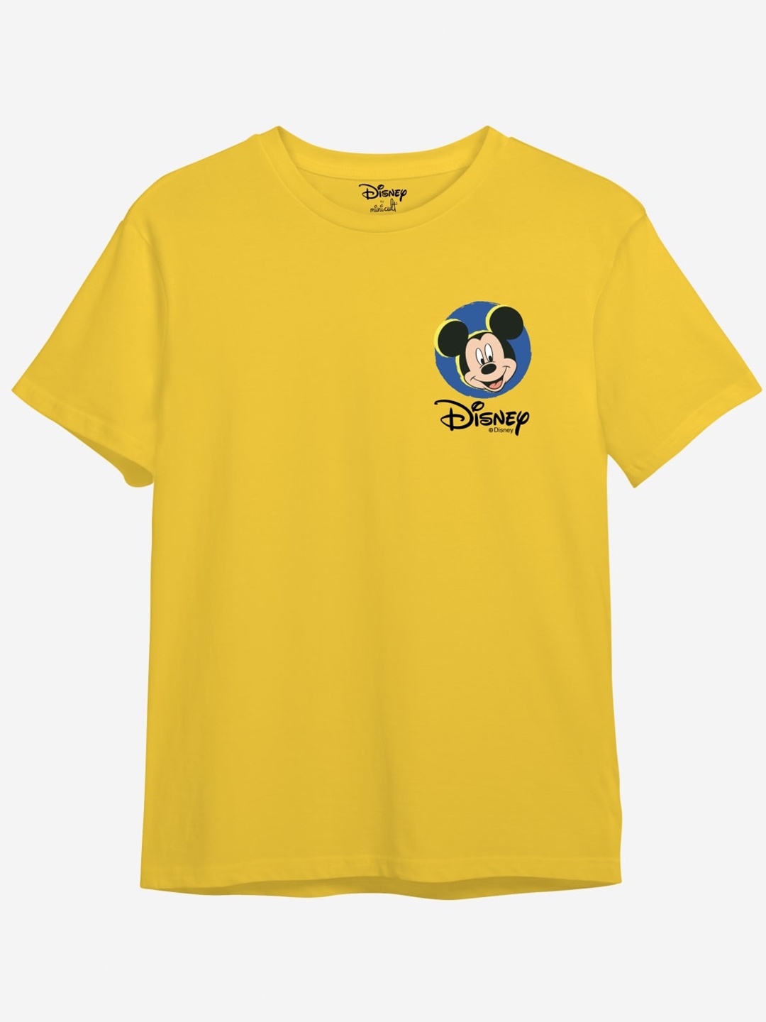 

Minicult Kids Mickey Mouse Printed Cotton T-shirt, Yellow