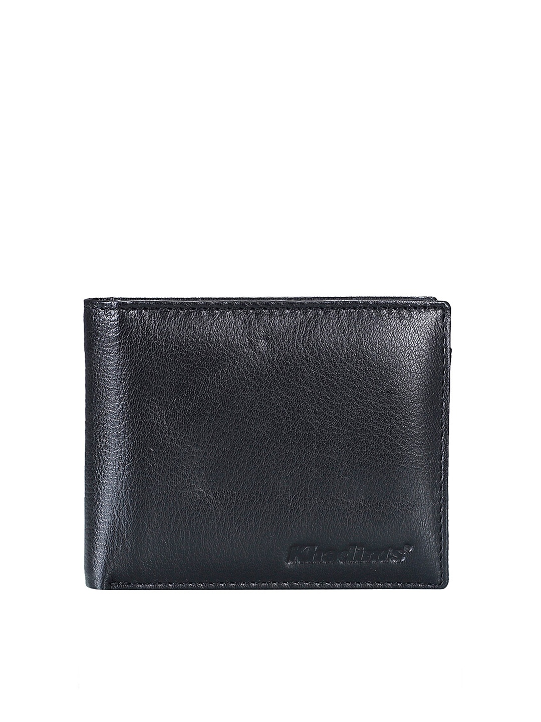 

Khadims Men Leather Two Fold Wallet, Black