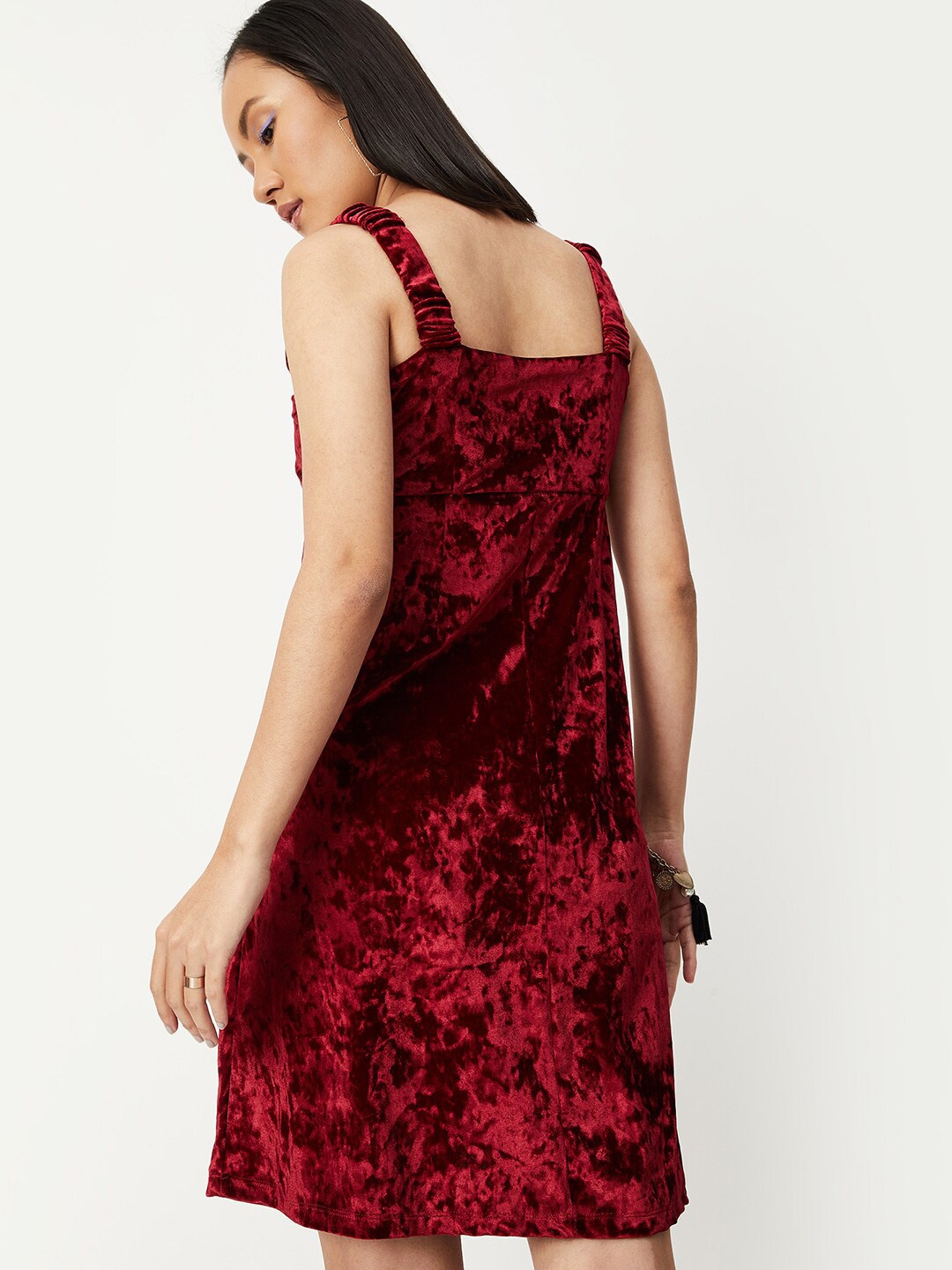 

max Red A-Line Shoulder Straps Dress